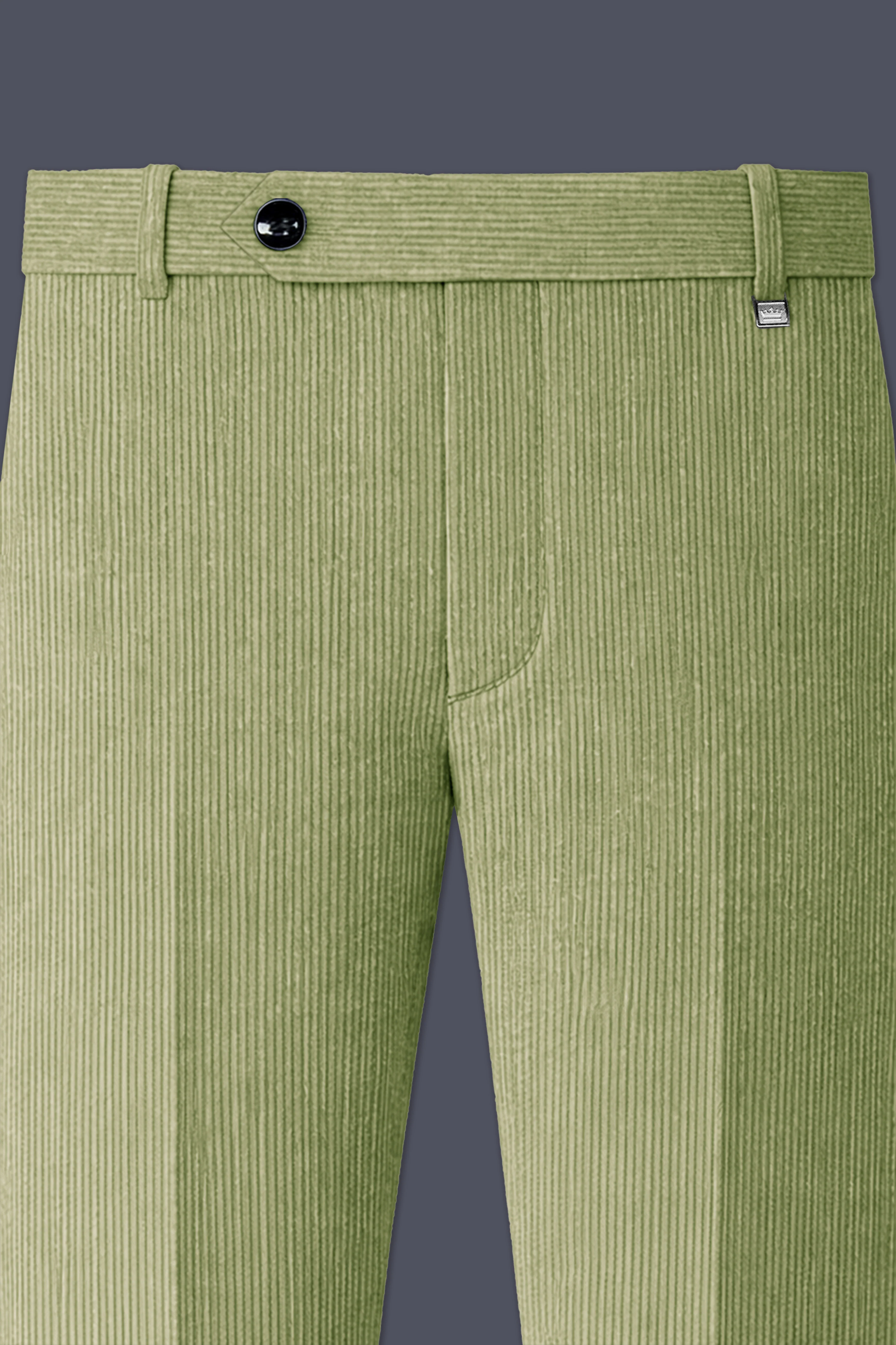 Aurethist-Thistle Green Corduroy Single Breasted Sports Suit - Image 12