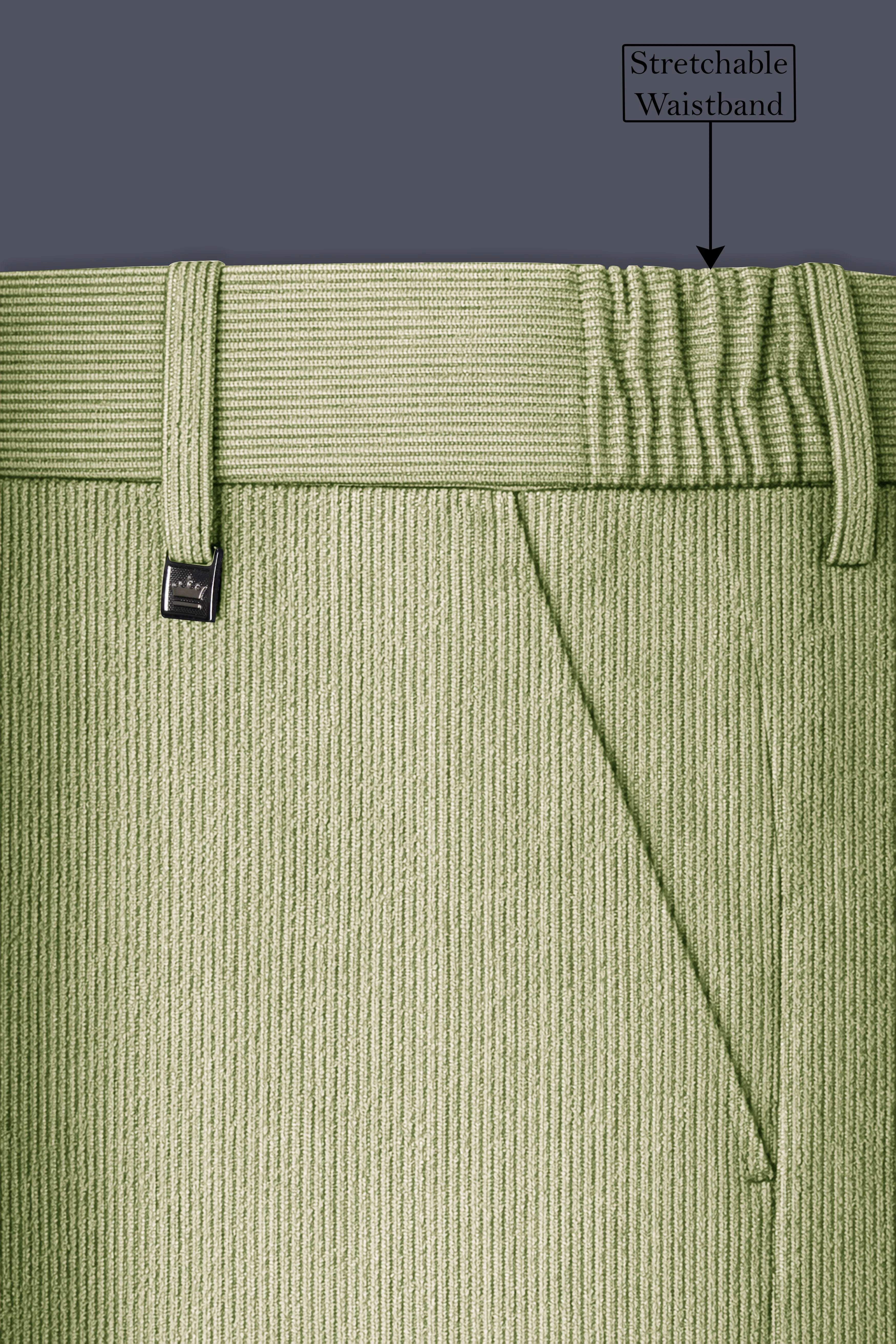 Aurethist-Thistle Green Corduroy Single Breasted Sports Suit - Image 15