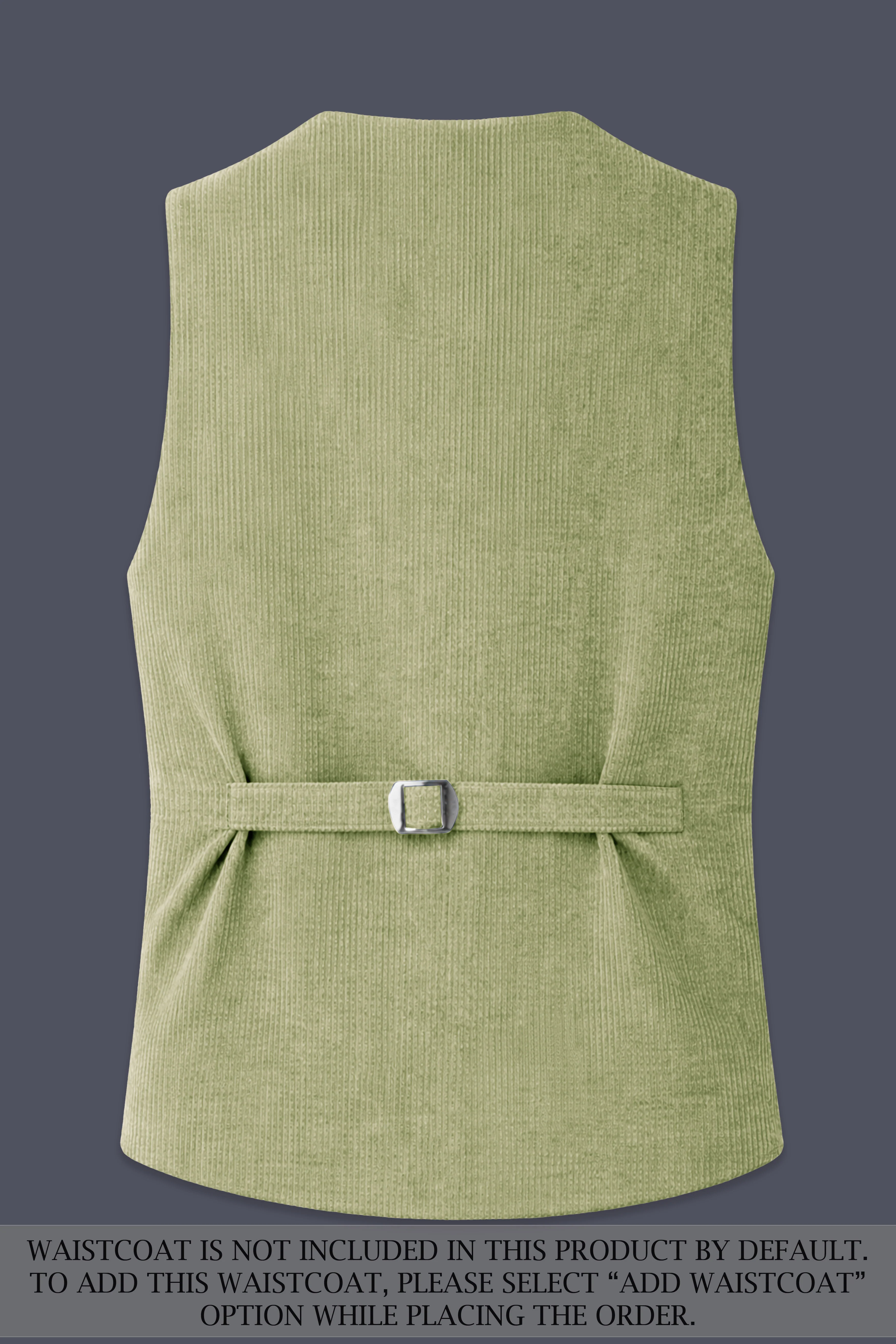 Aurethist-Thistle Green Corduroy Single Breasted Sports Suit - Image 17