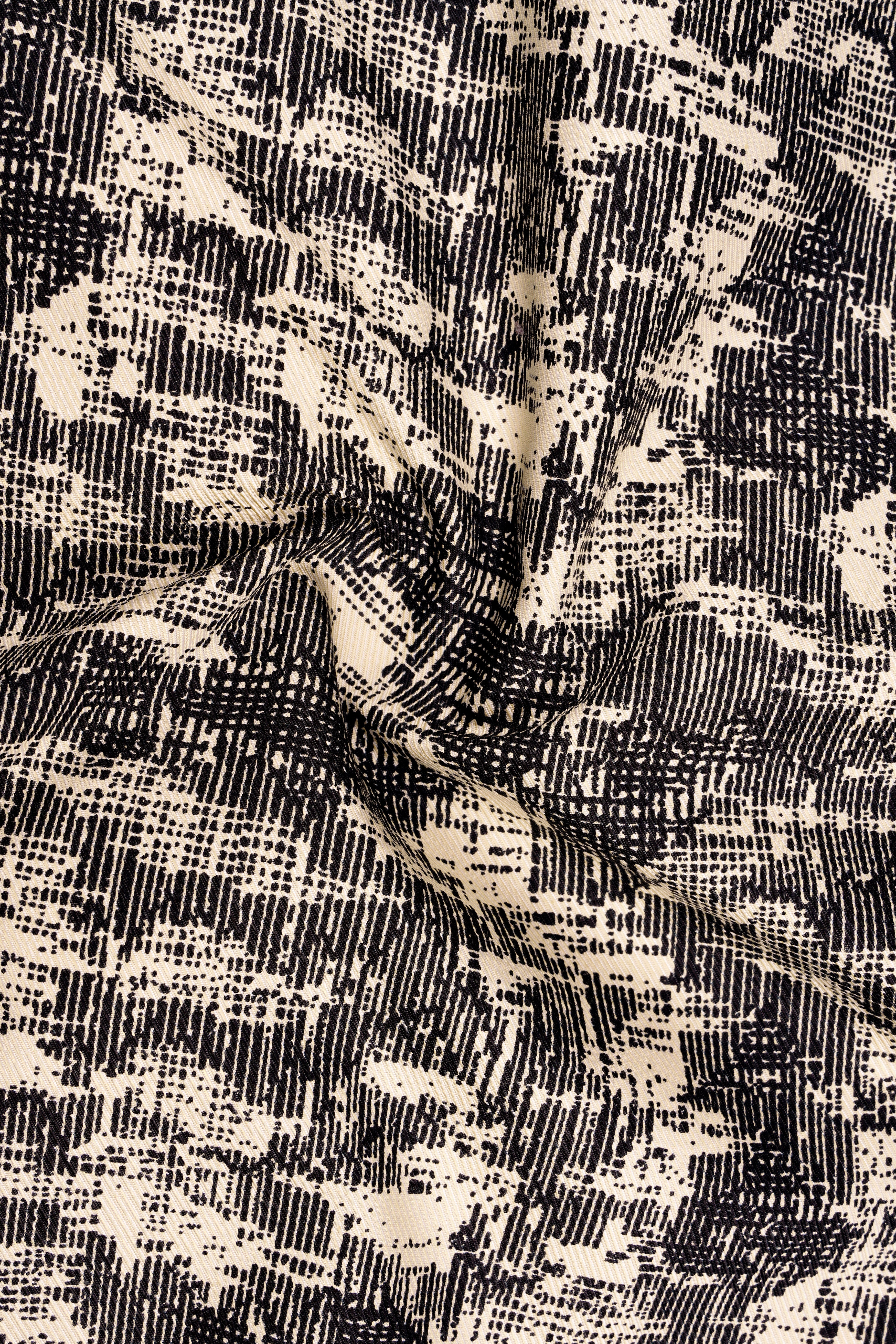 Bastille and Champagne Beige Abstract Print Designer Blazer - Image 3