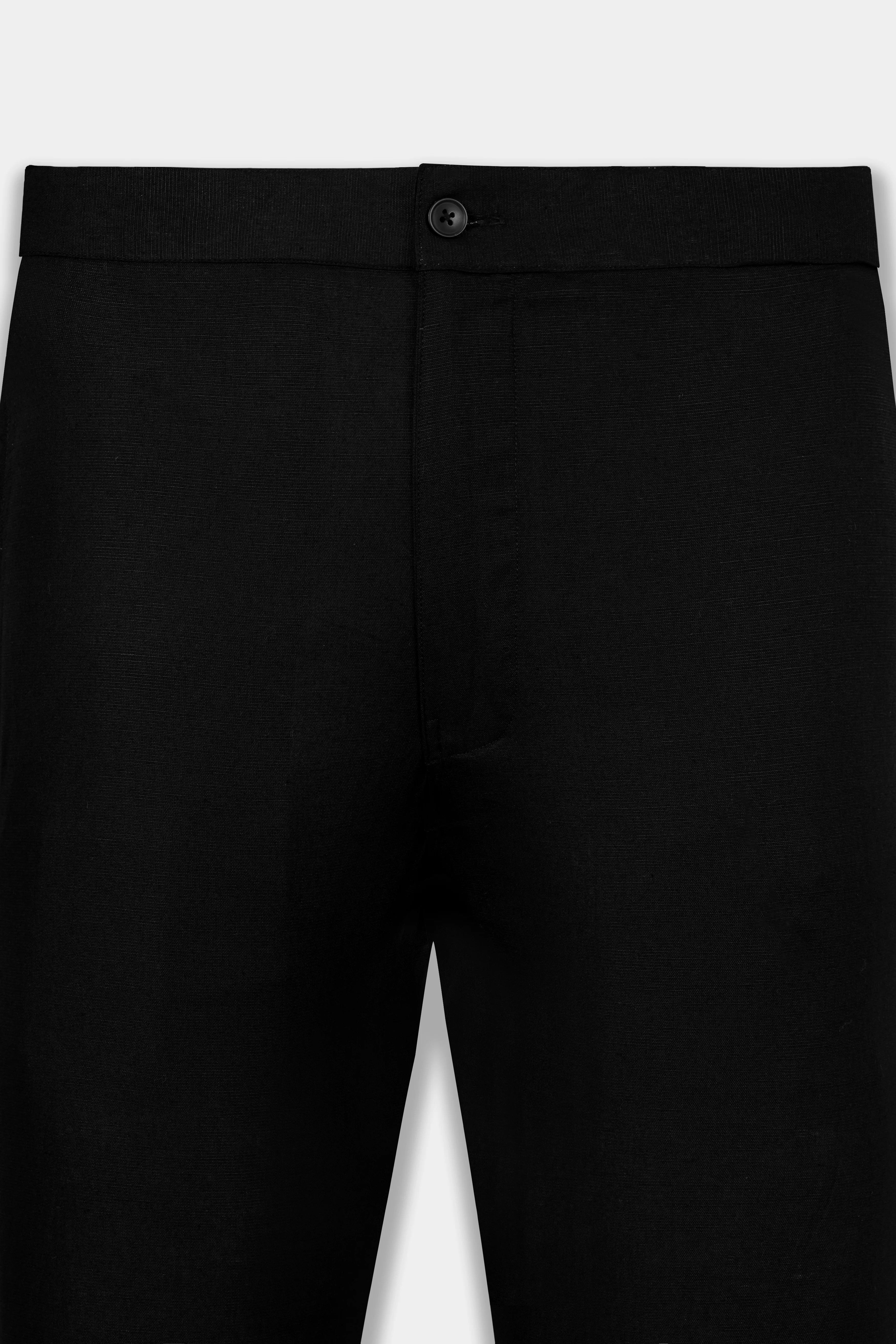Black Luxurious Linen Lounge Pant - Image 5