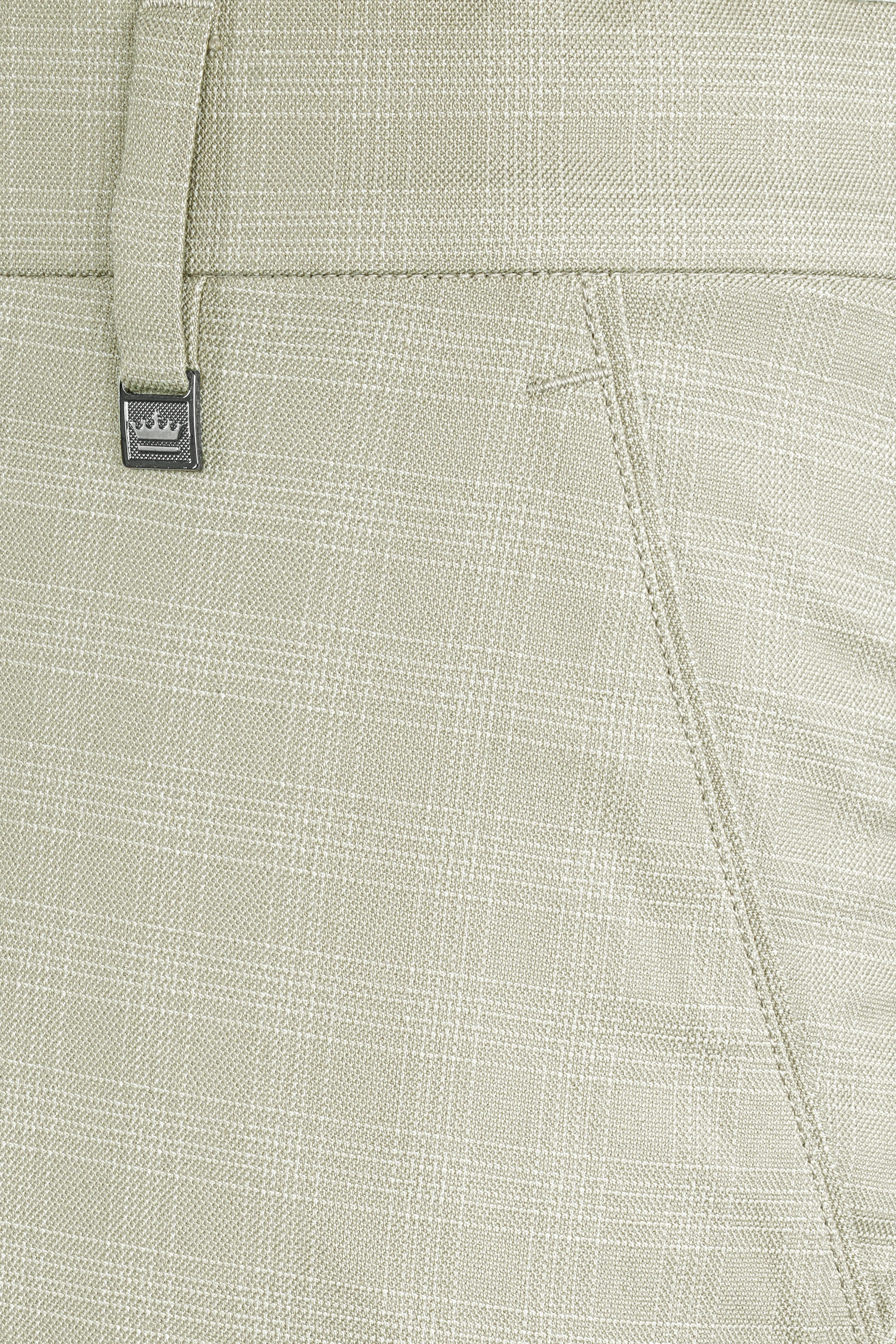 Bone Cream Subtle Plaid Woolrich Suit - Image 14