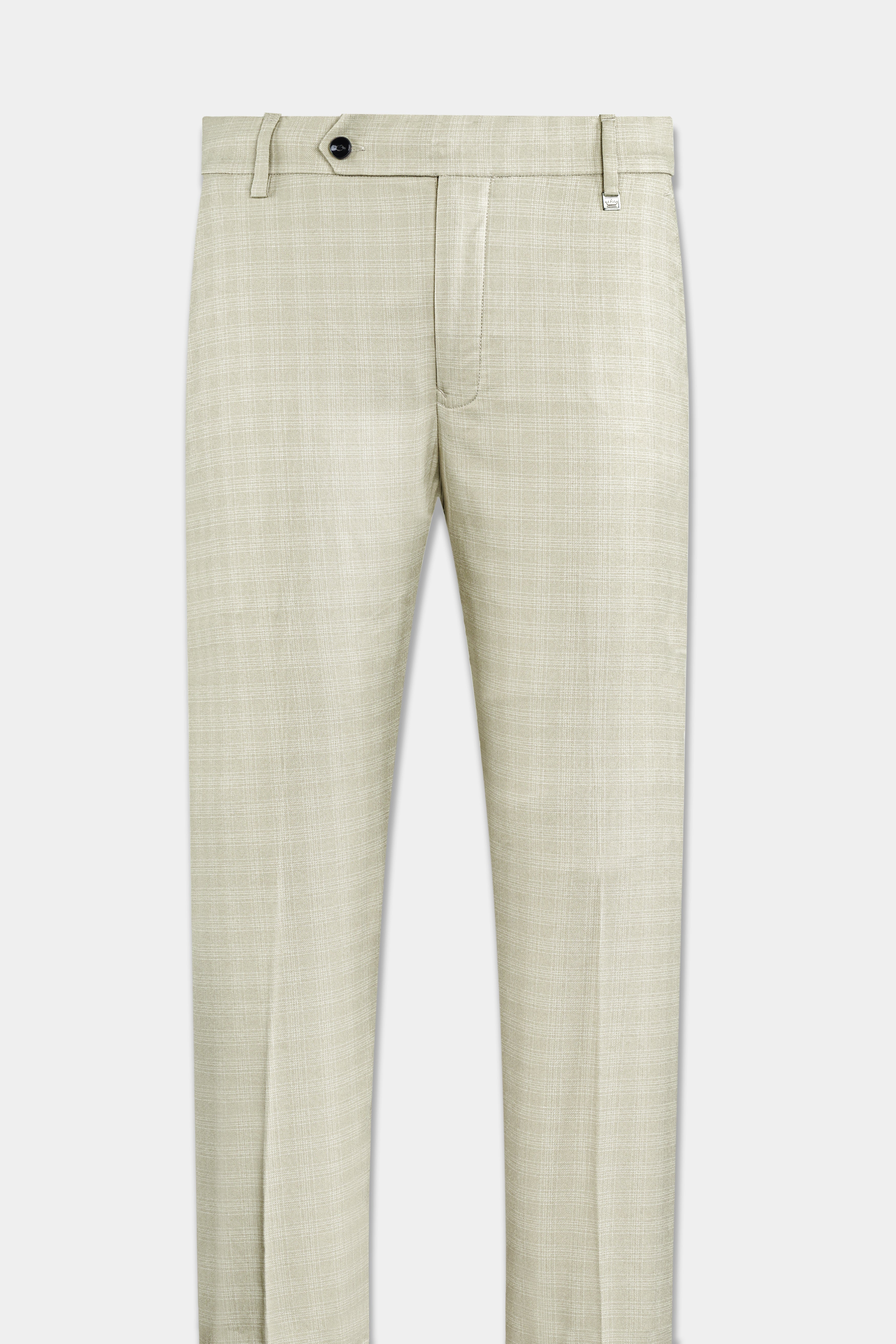 Bone Cream Subtle Plaid Woolrich Suit - Image 15