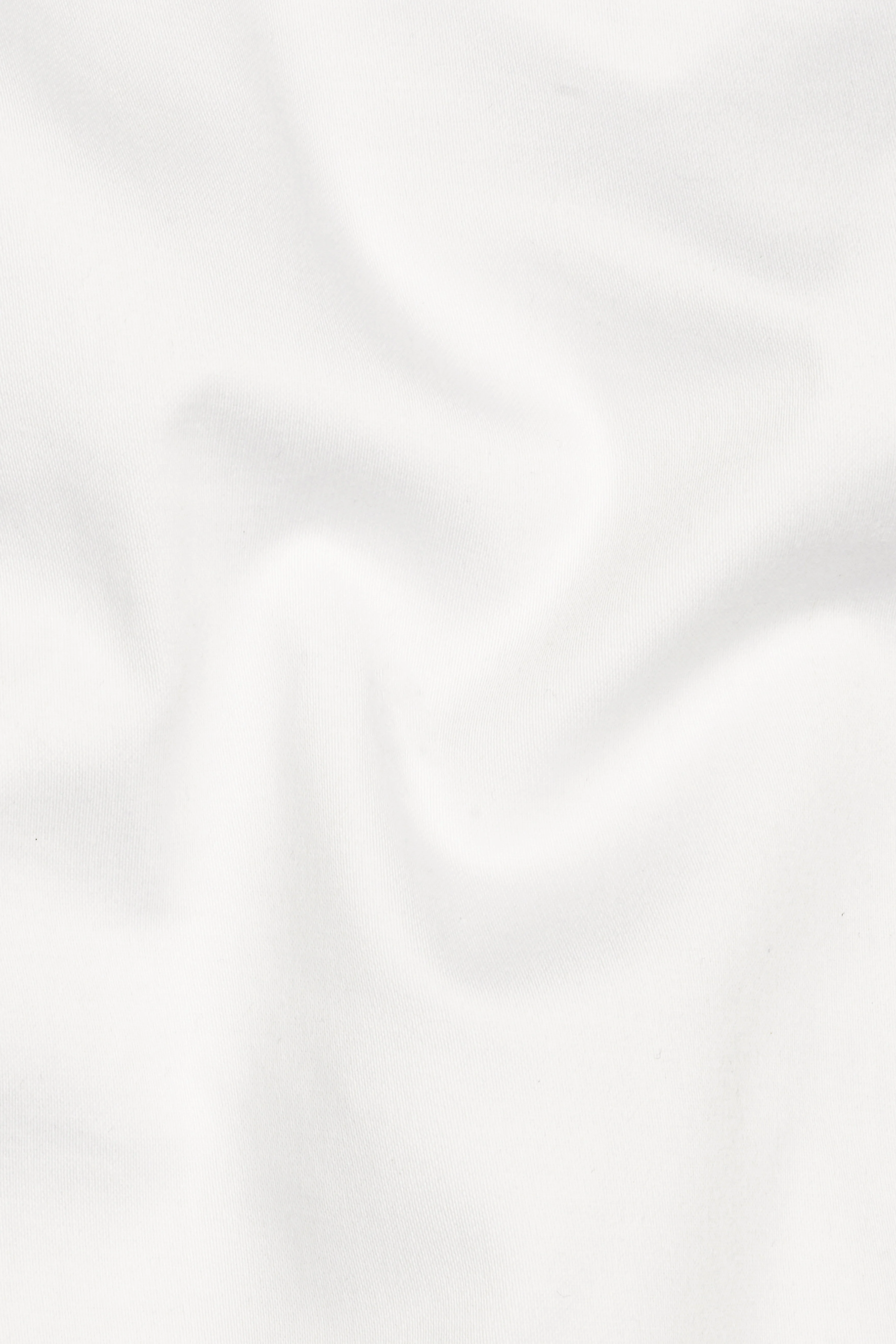 Bright White Solid Stretchable Premium Cotton Traveler Nehru Jacket - Image 3