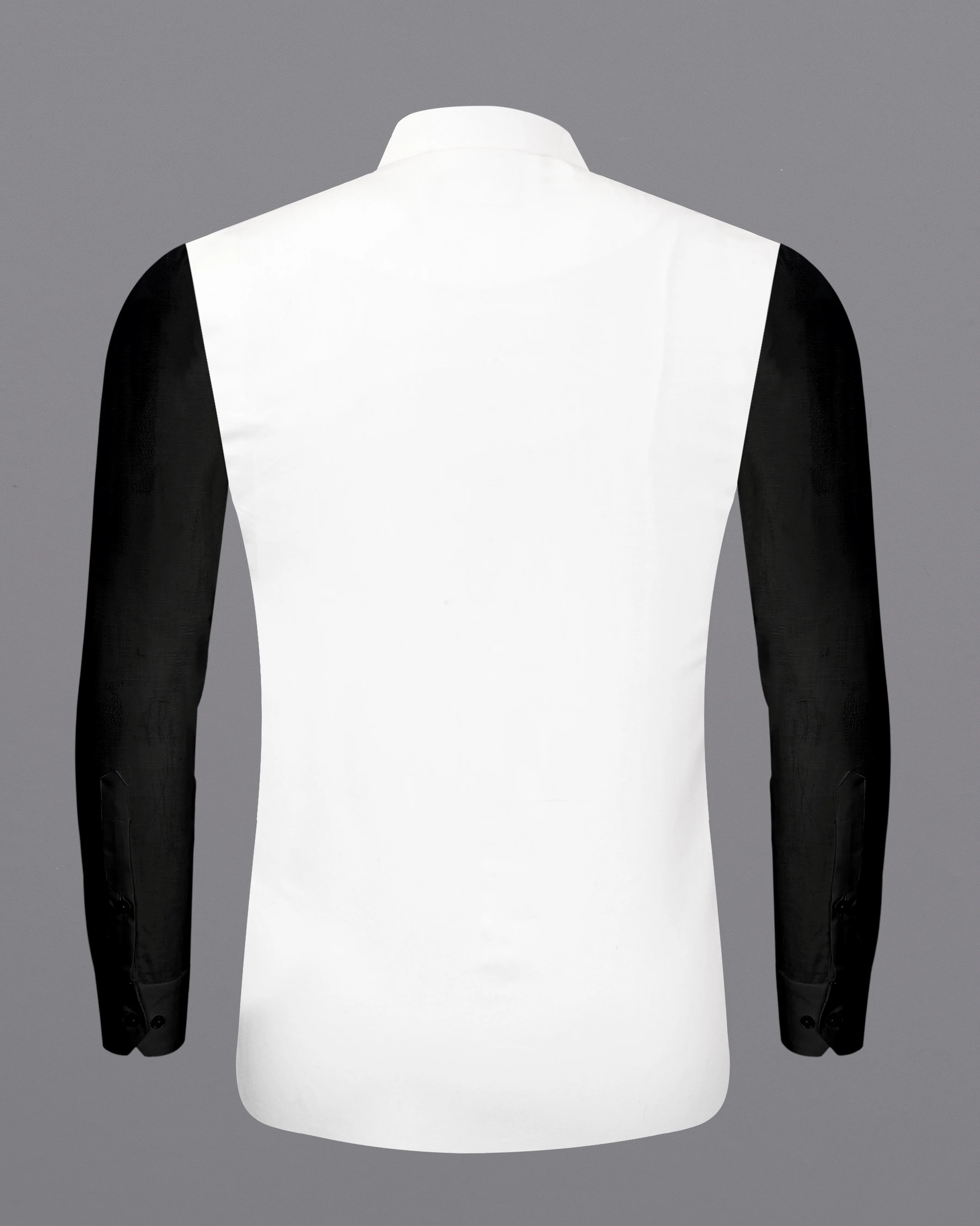 Bright White Solid Stretchable Premium Cotton Traveler Nehru Jacket - Image 6