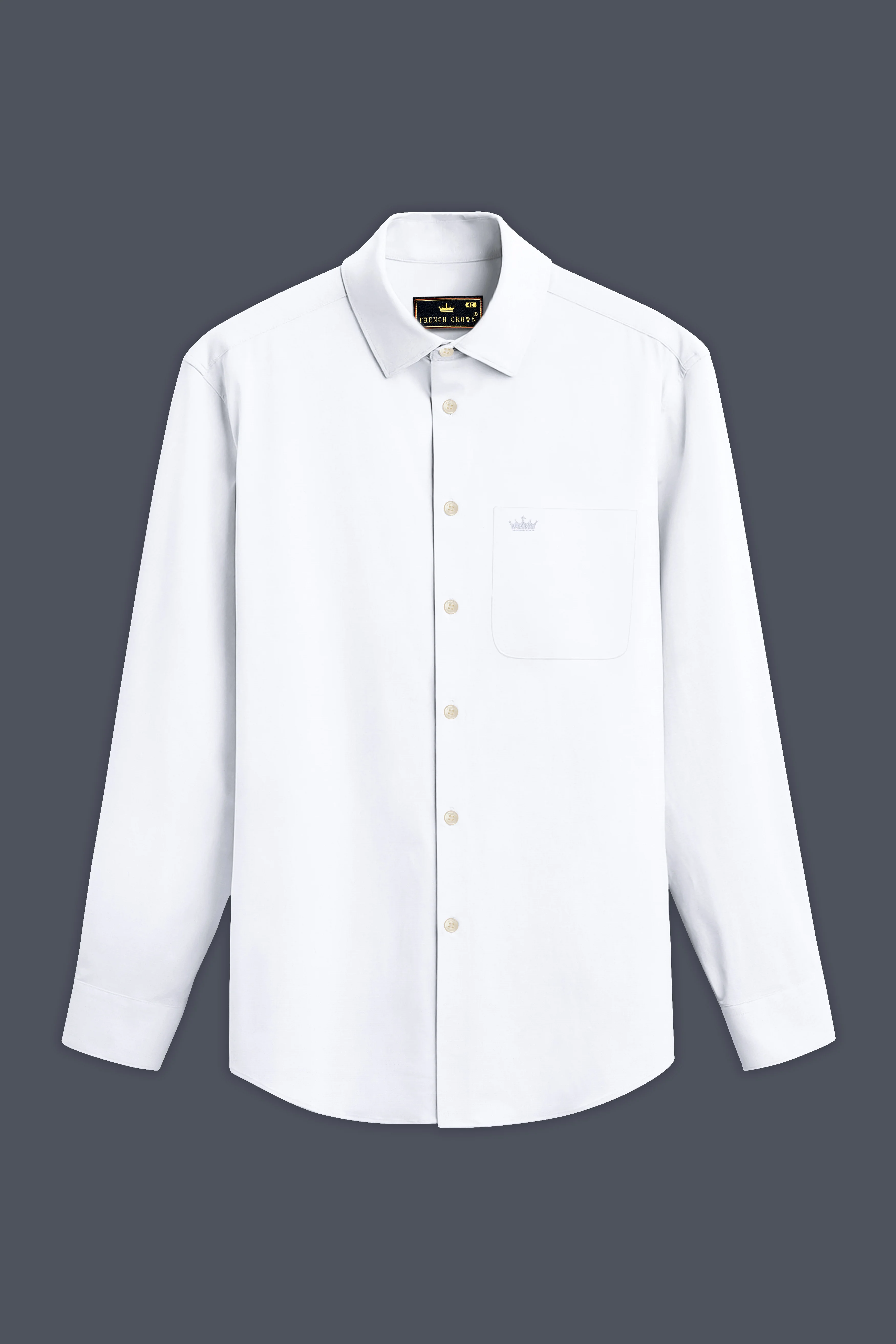 Bright White Luxurious Linen Shirt - Image 4