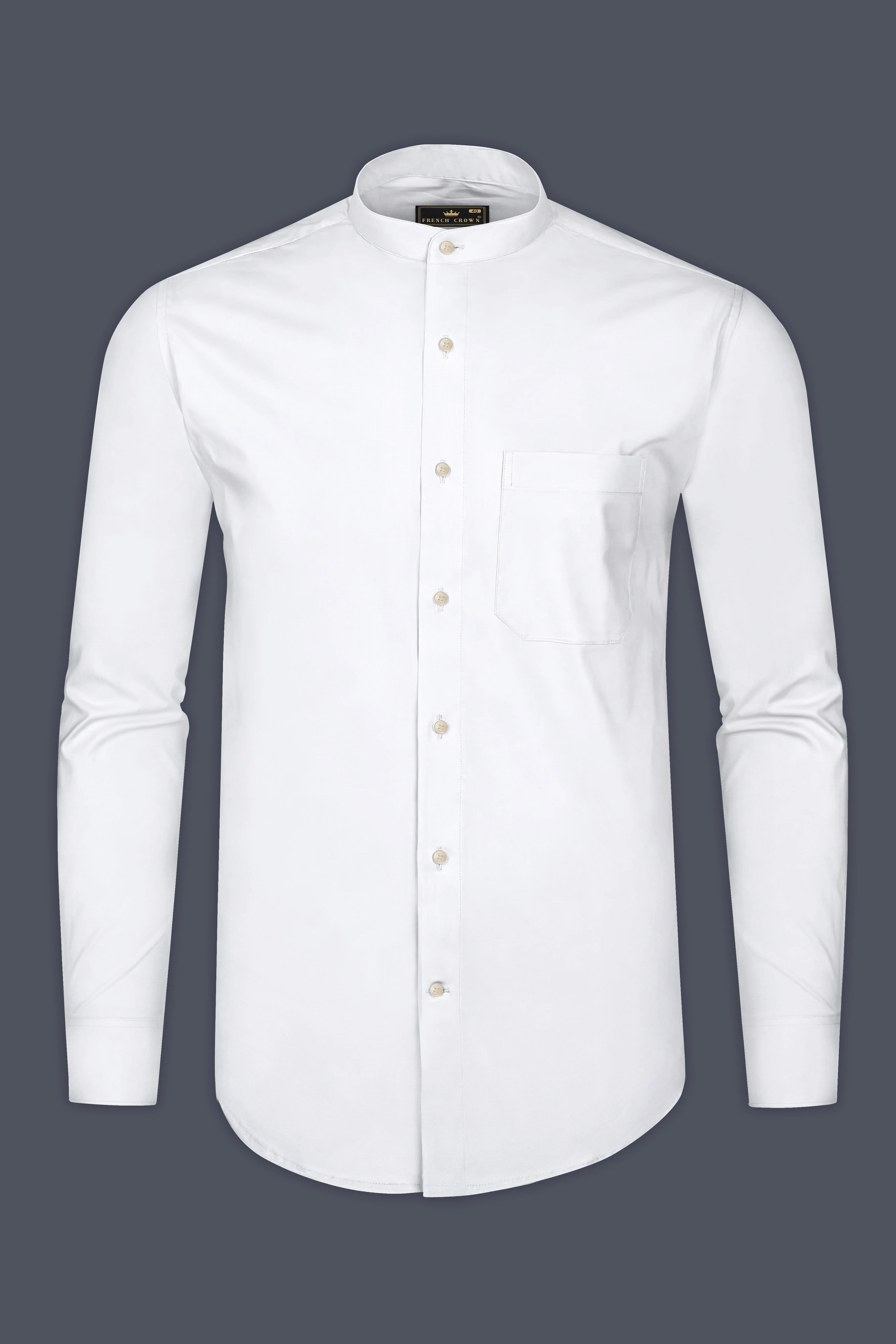 Bright White Luxurious Italian Linen Shirt - Image 4