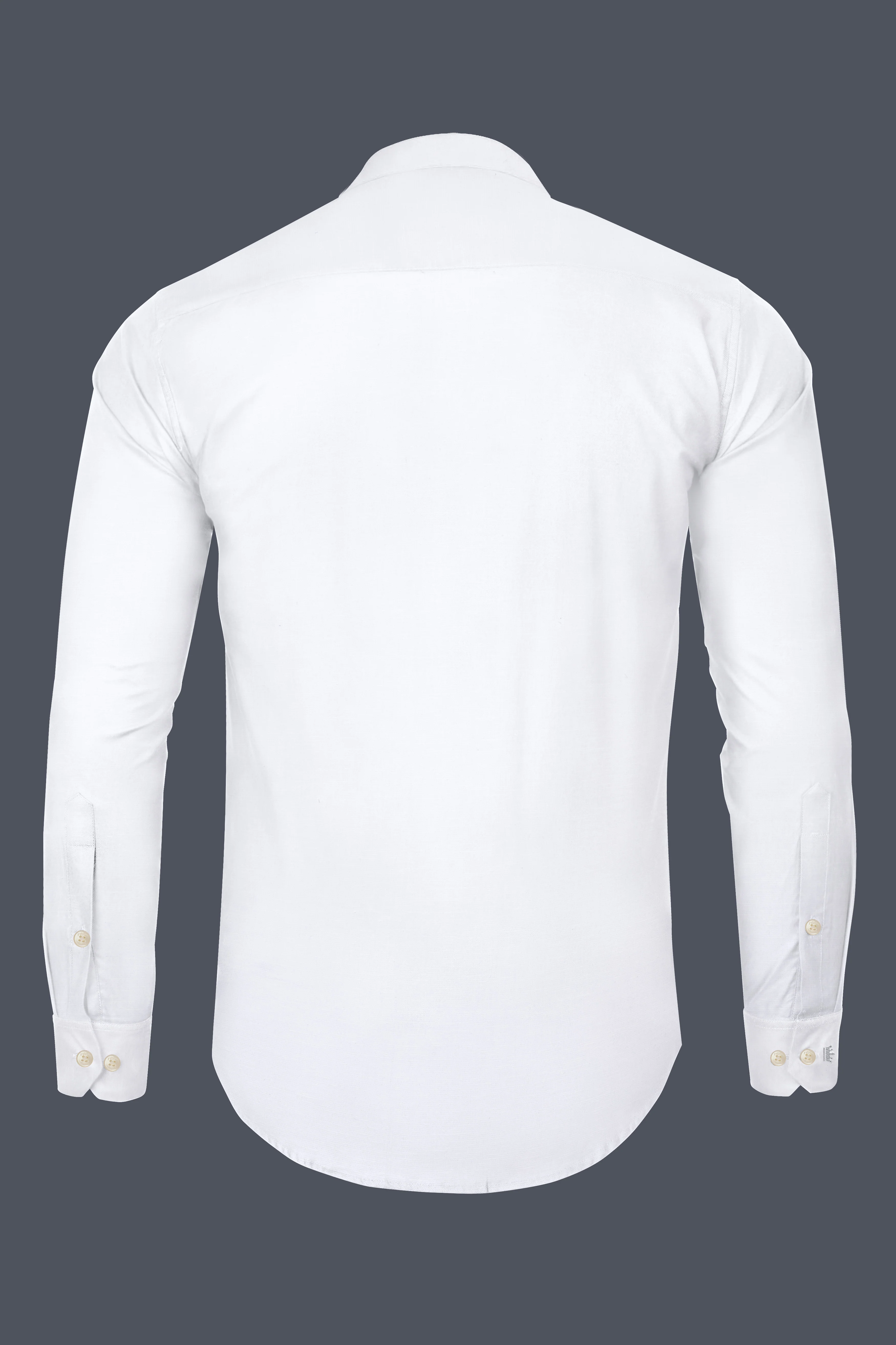 Bright White Luxurious Italian Linen Shirt - Image 5