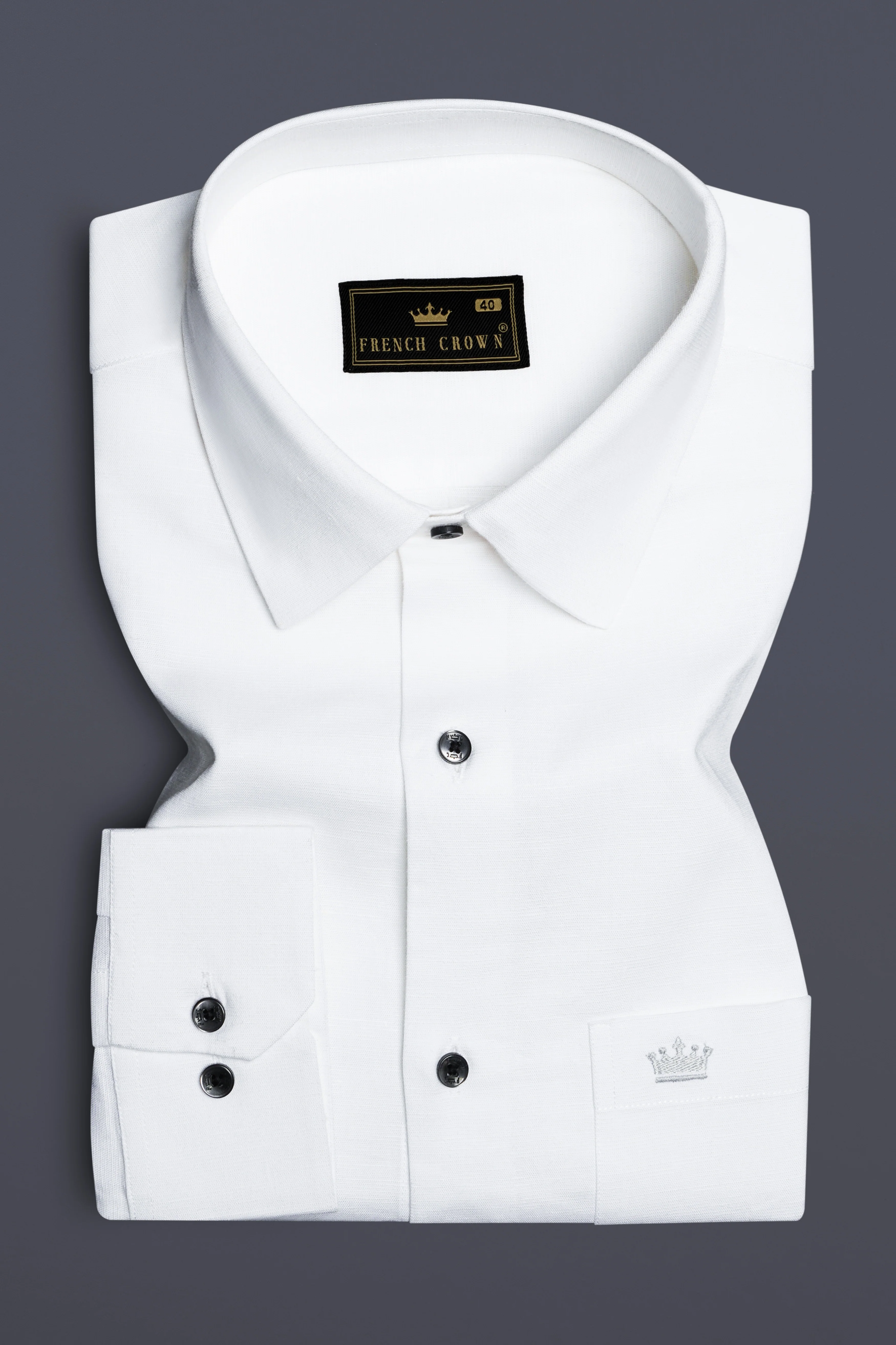 Bright White Luxurious Linen Shirt - Image 3