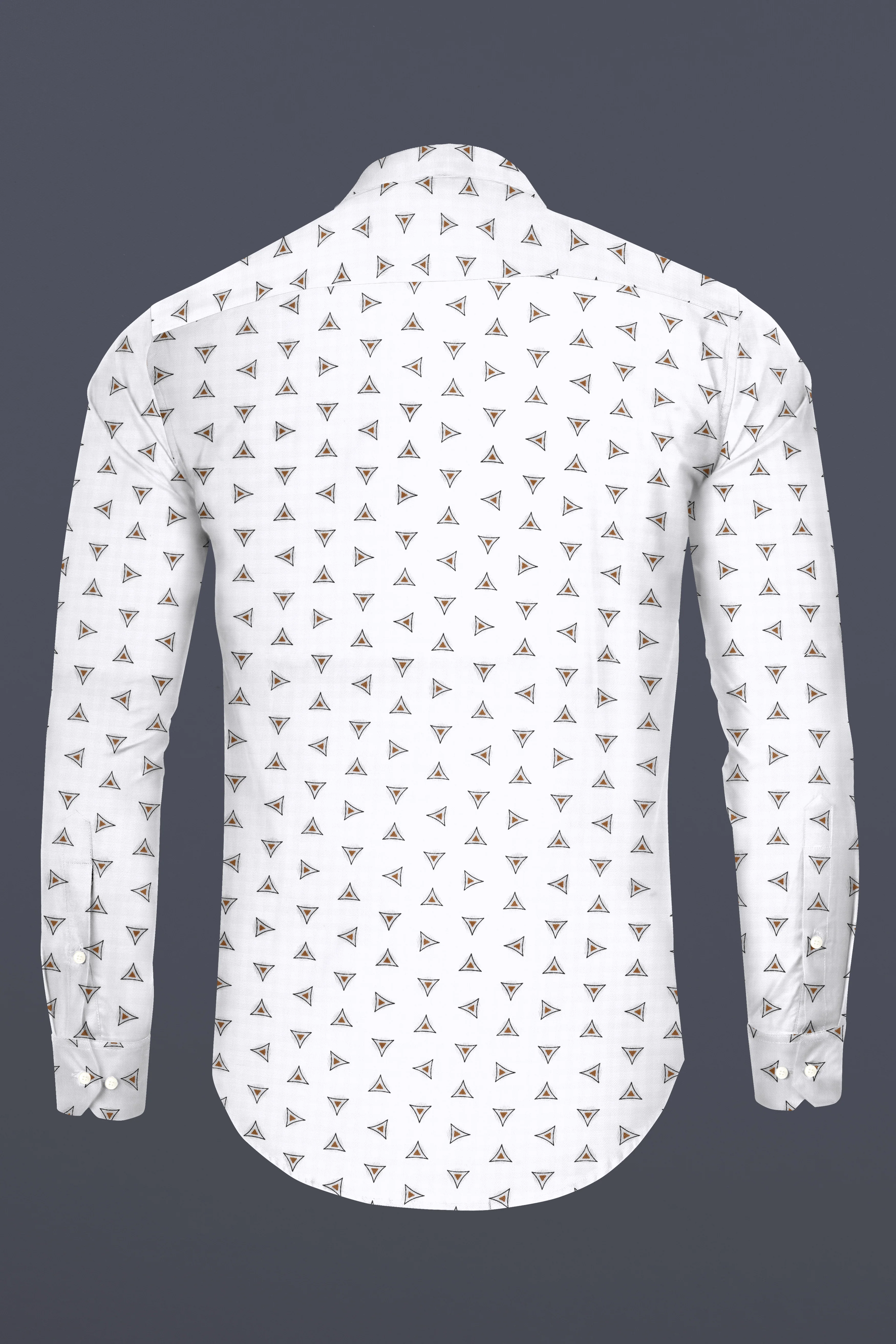 Bright White Printed Super Soft Premium Cotton Shirt - Image 5