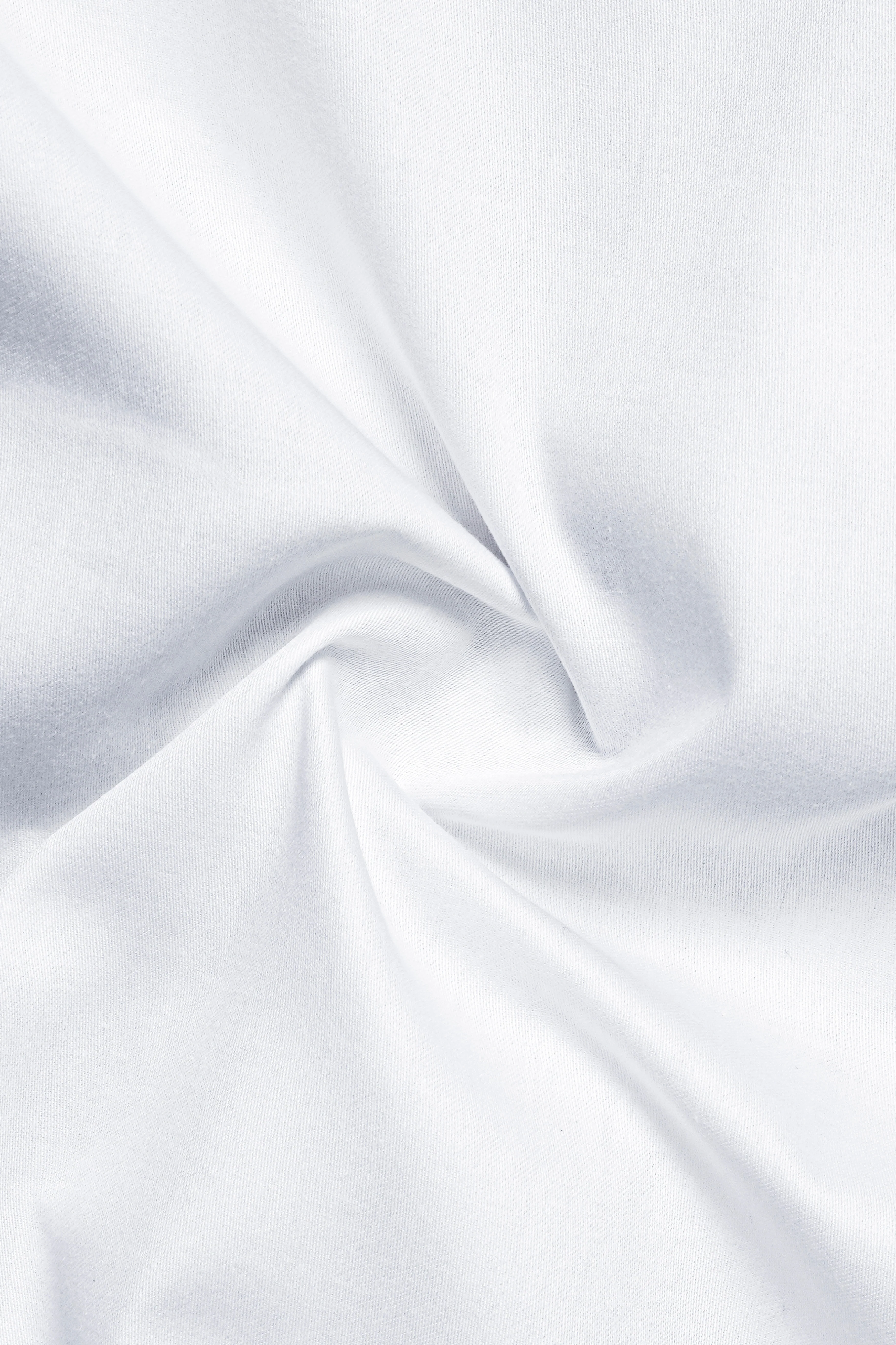 Bright White Subtle Sheen Super Soft Blue Button Premium Cotton Shirt - Image 3