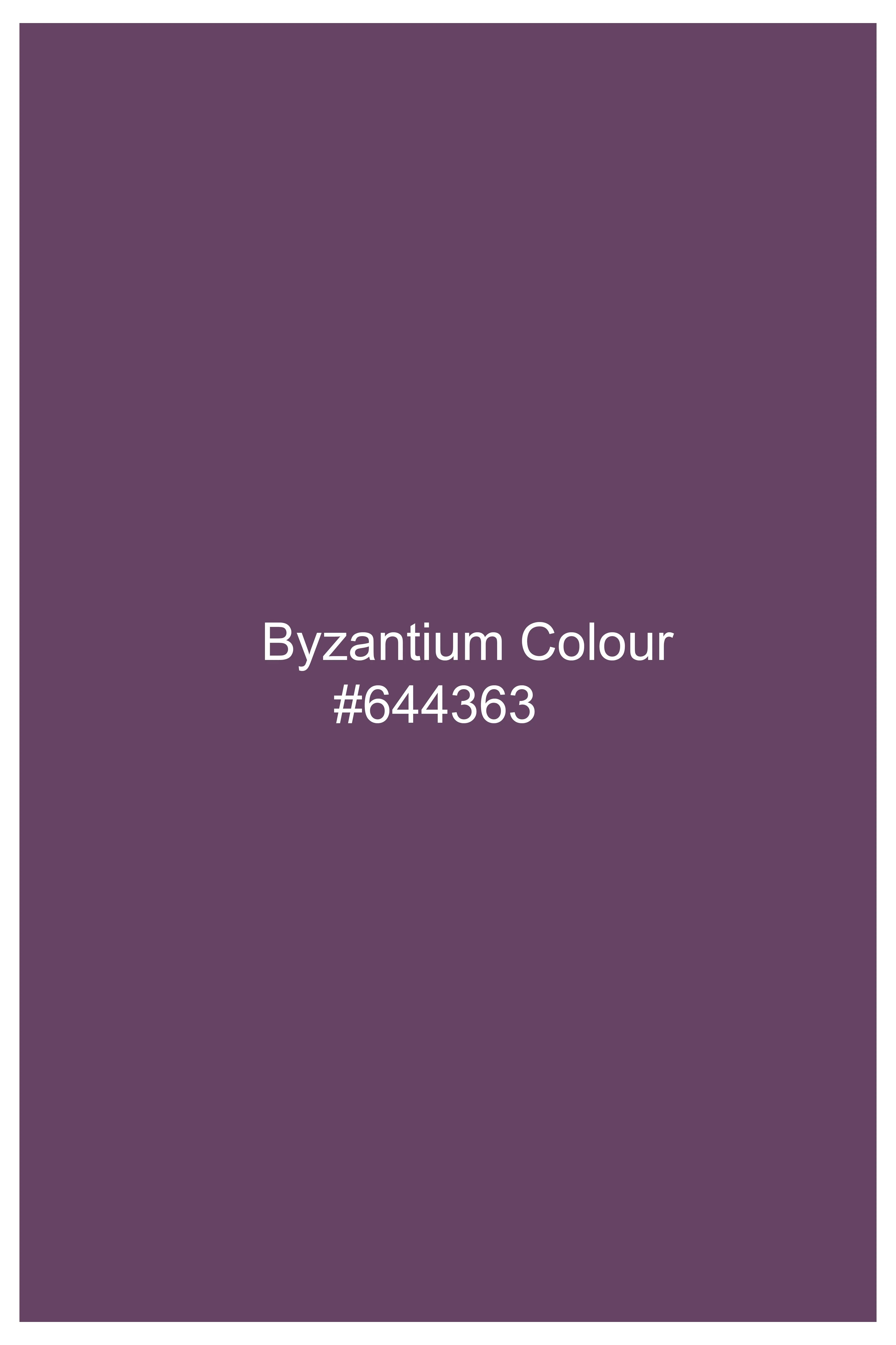 Byzantium Purple Chambray Button Down Shirt - Image 6
