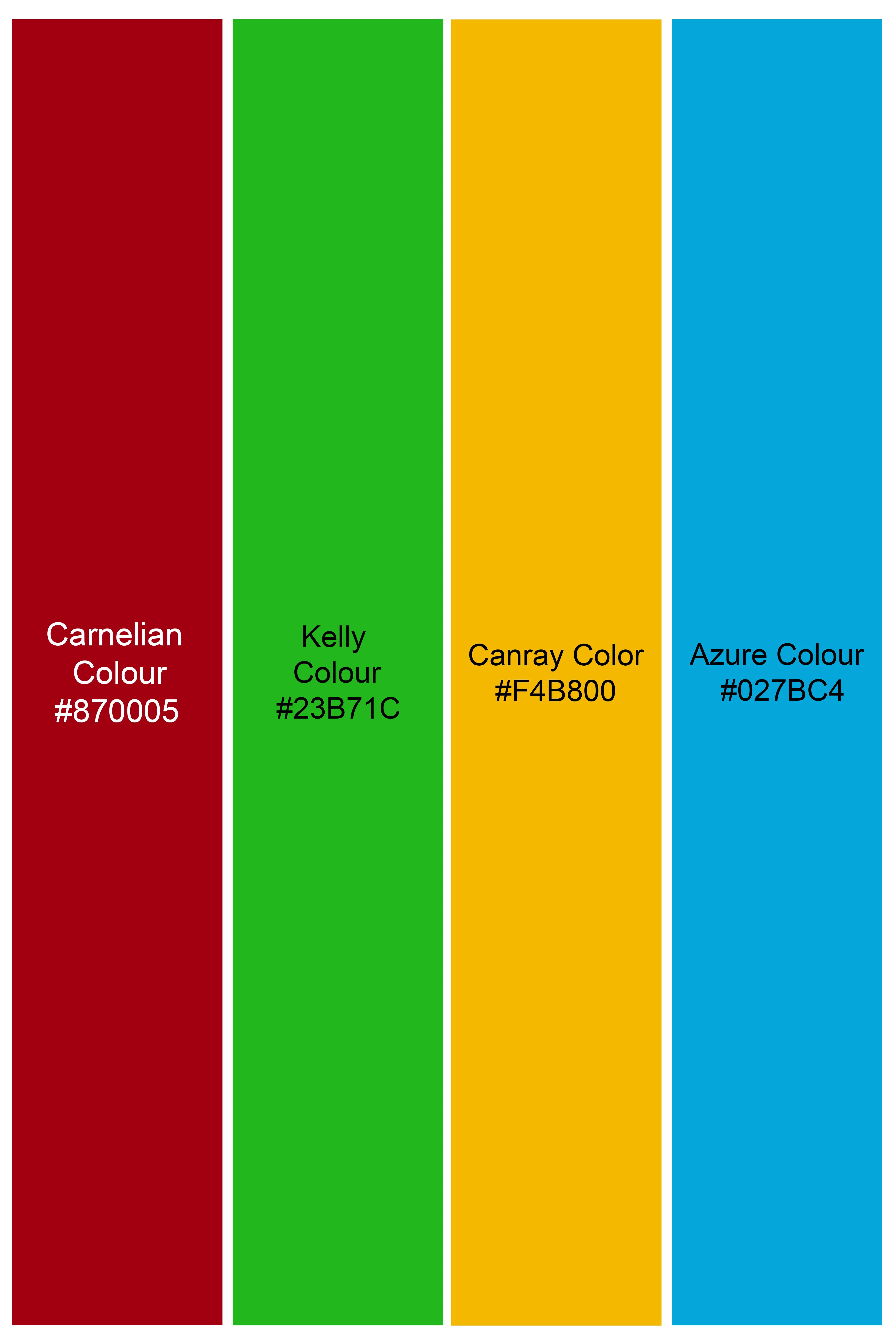 Carnelian Red and Kelly Green Multicolour Cotton Thread Embroidered Nehru Jacket - Image 7