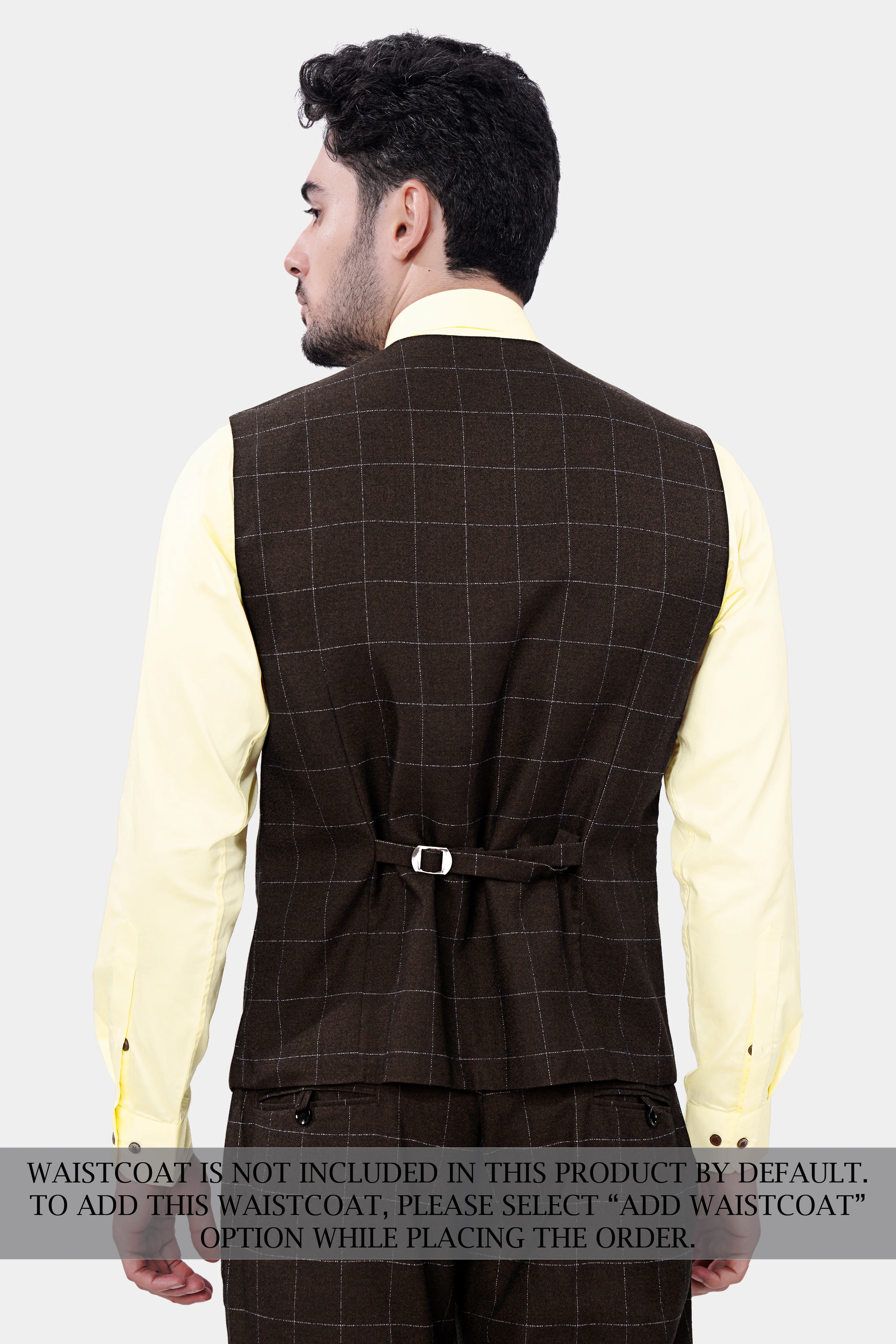 Chicory Brown Windowpane Wool Rich Suit - Image 11