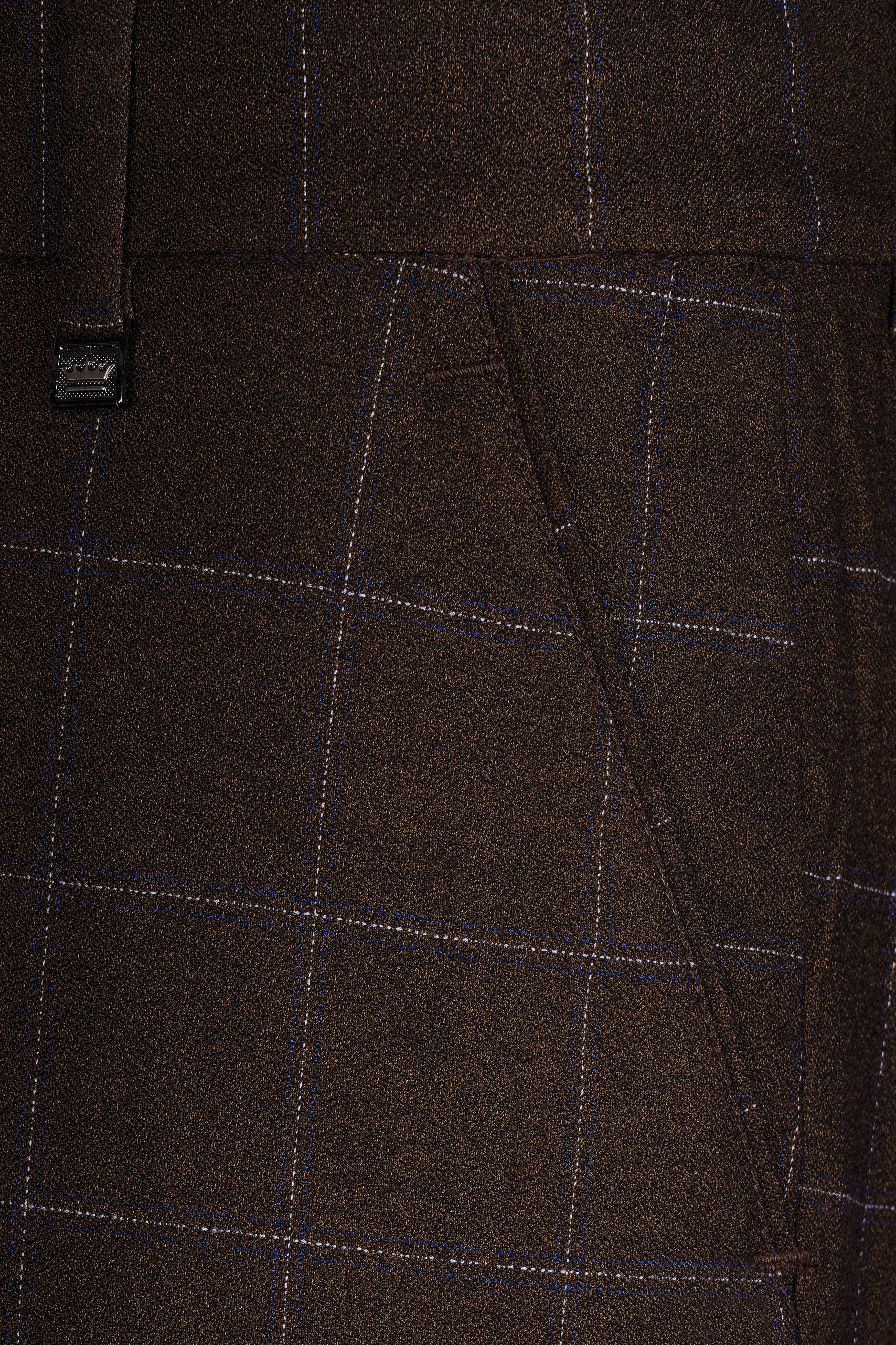Chicory Brown Windowpane Wool Rich Suit - Image 14