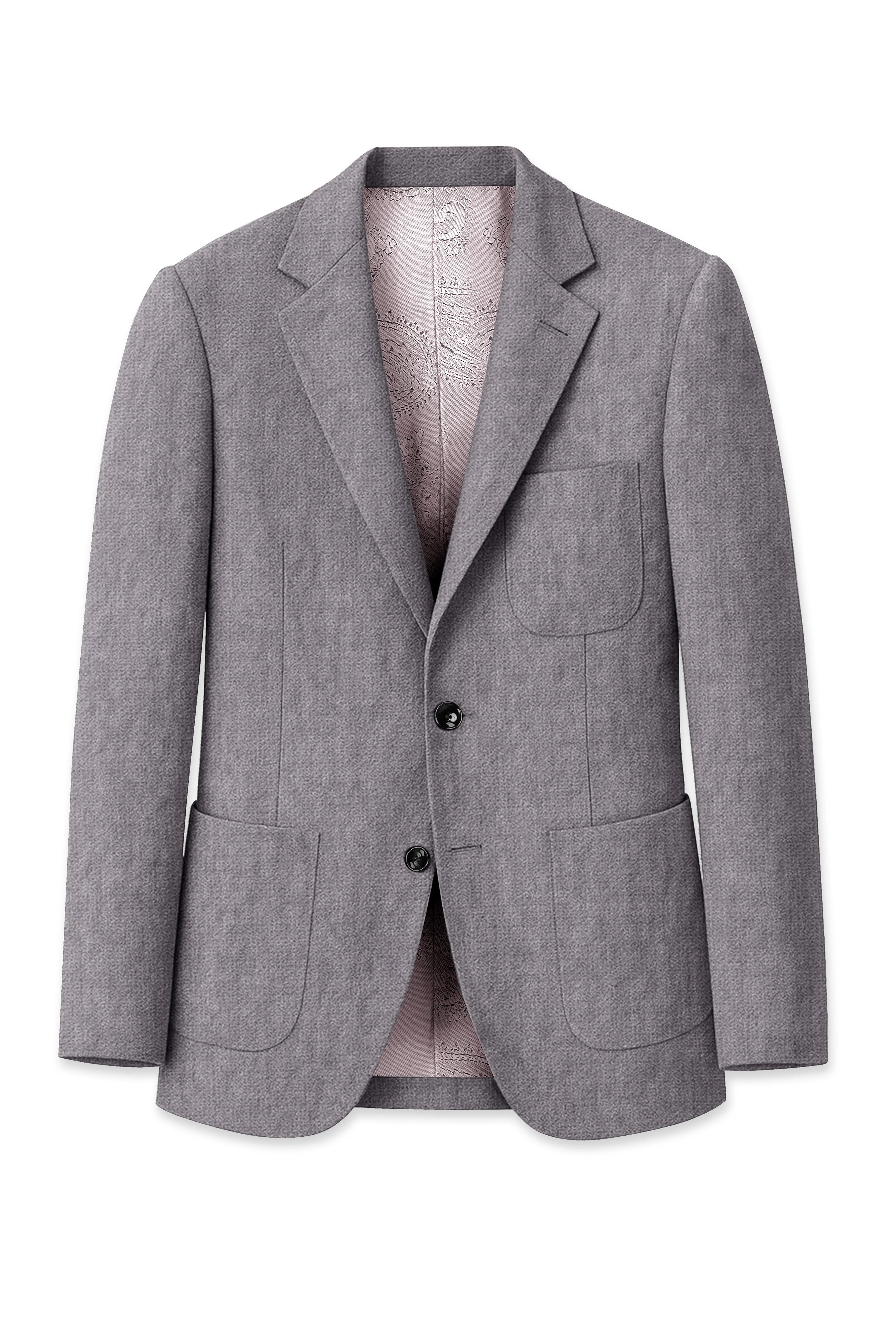 Cinerro-Monsoon Gray Luxurious Linen Single Breasted Sports Blazer - Image 8