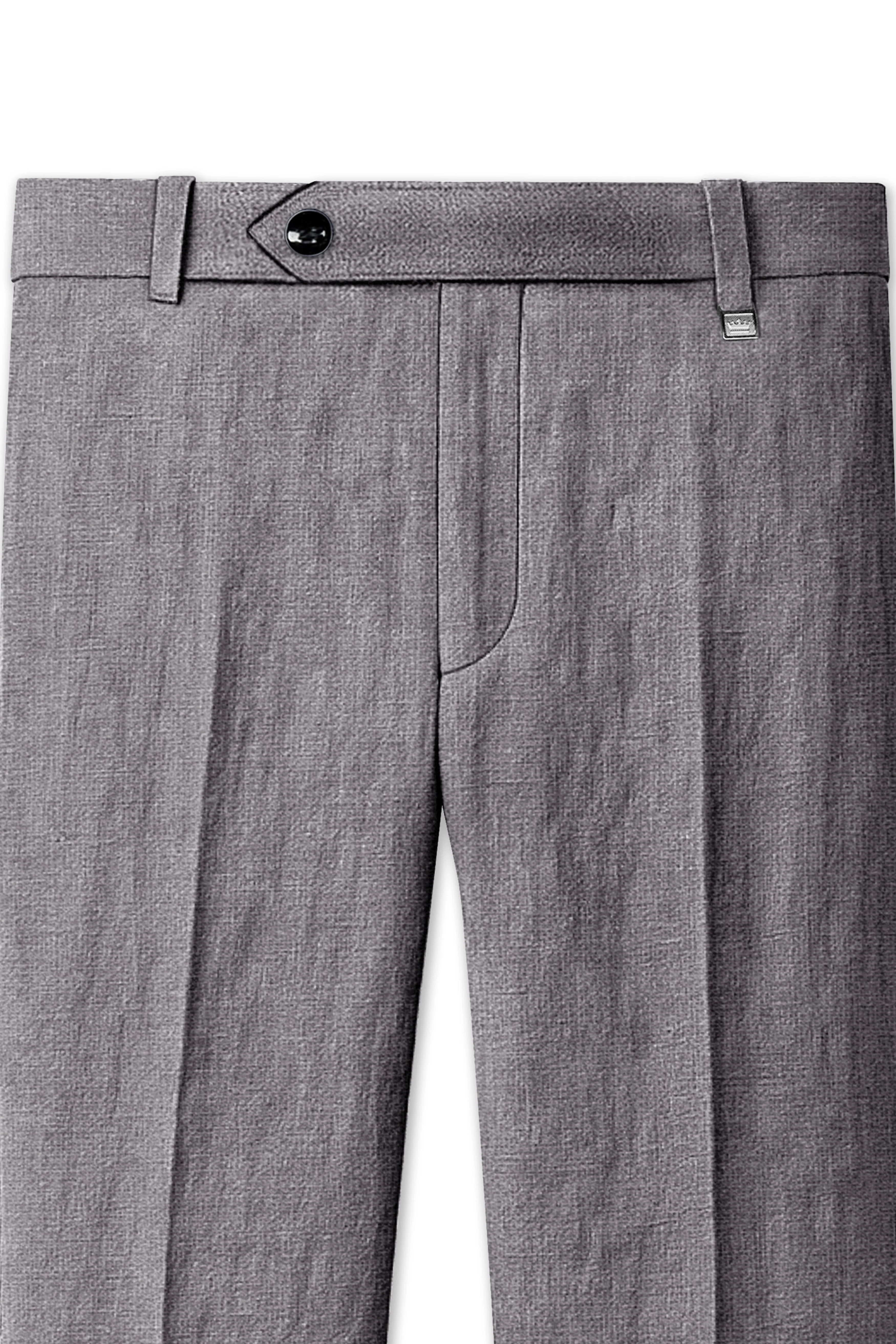 Cinerro-Monsoon Gray Luxurious Linen Single Breasted Sports Suit - Image 12