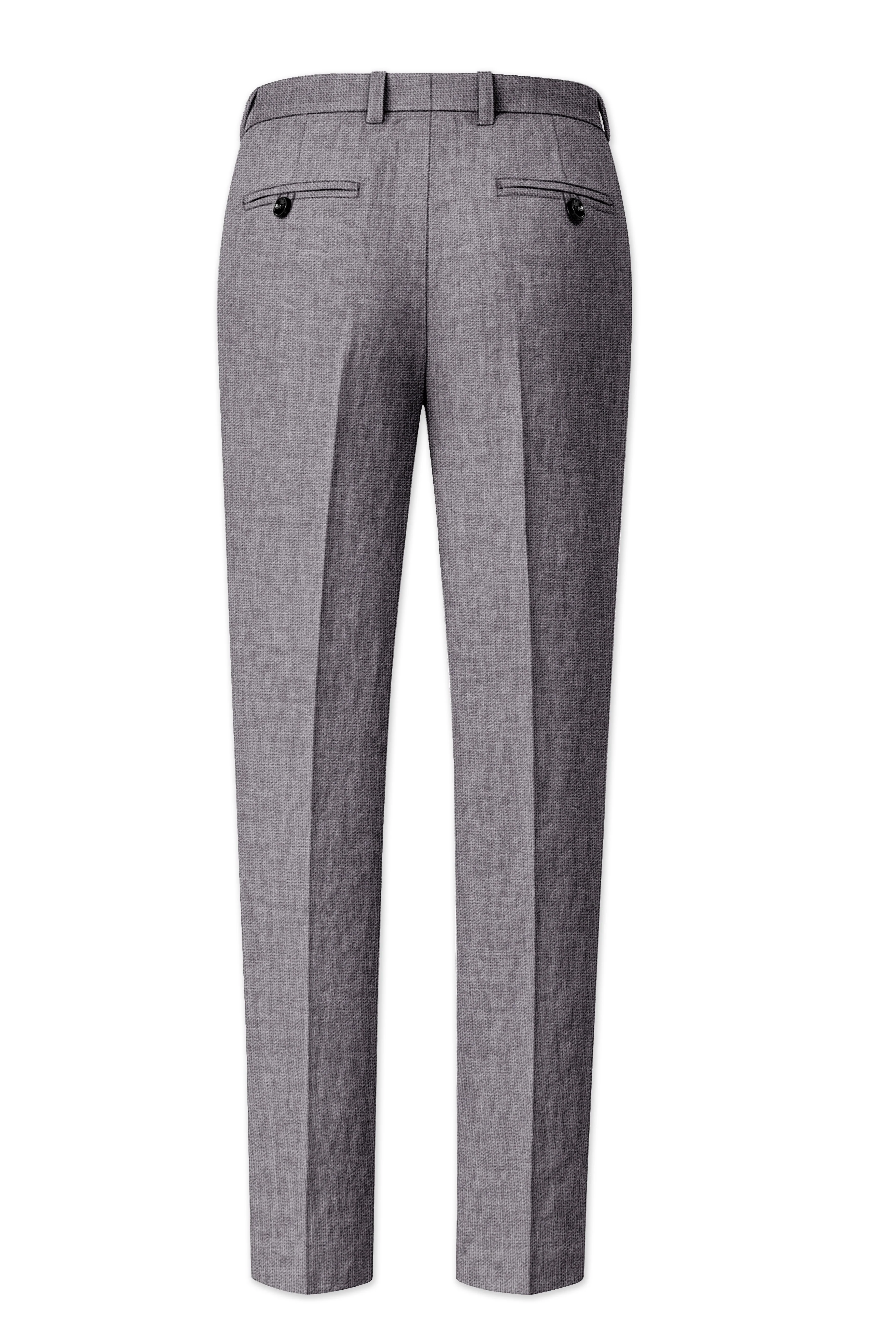 Cinerro-Monsoon Gray Luxurious Linen Single Breasted Sports Suit - Image 14