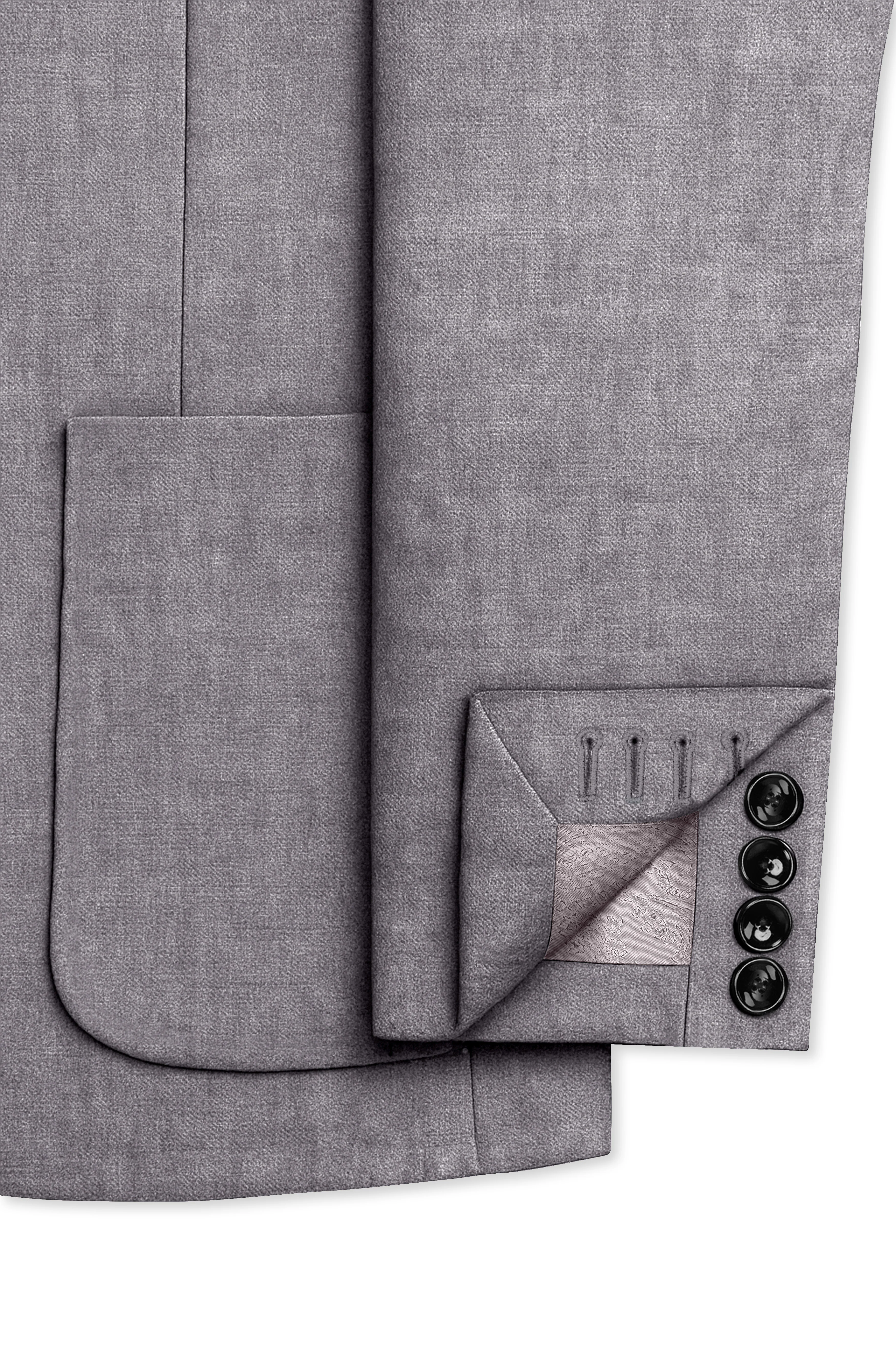 Cinerro-Monsoon Gray Luxurious Linen Single Breasted Sports Suit - Image 7