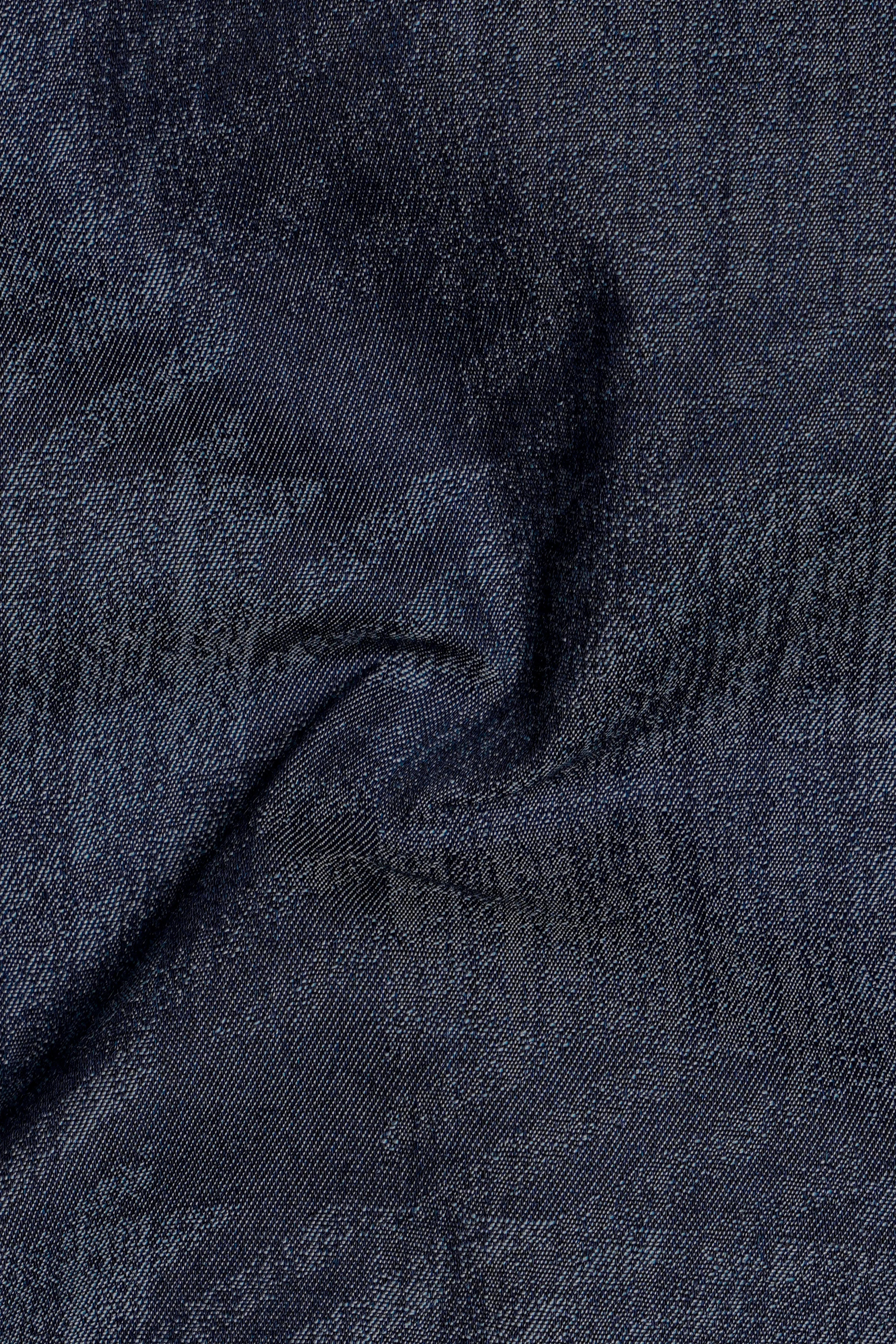 Diagris-Ebony Clay Denim Blue Diagonal Striped Super Soft Premium Cotton Casual Shirt - Image 3