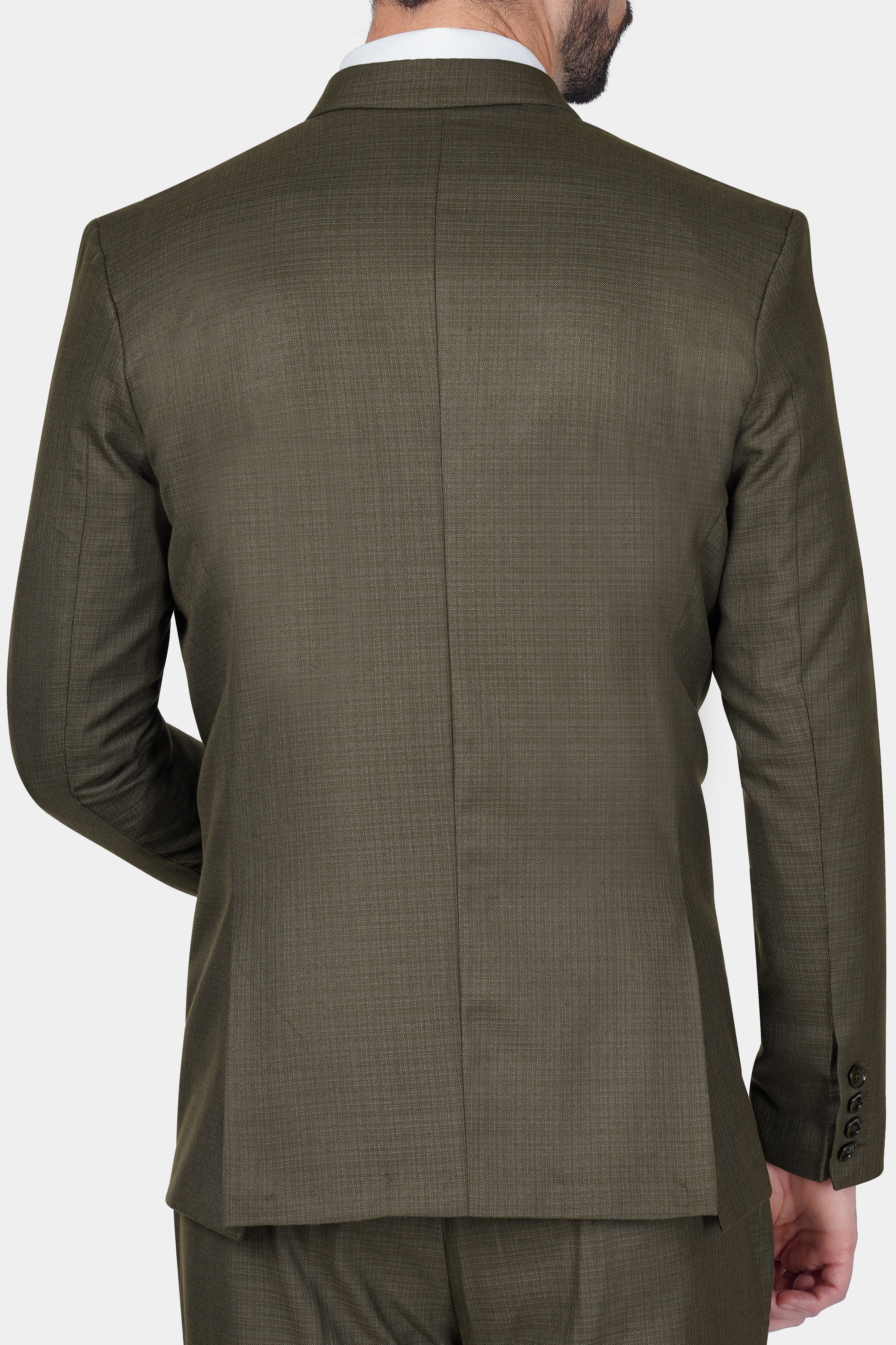 Eclipse Brown Wool Rich Double Breasted Sports Suit - Image 5
