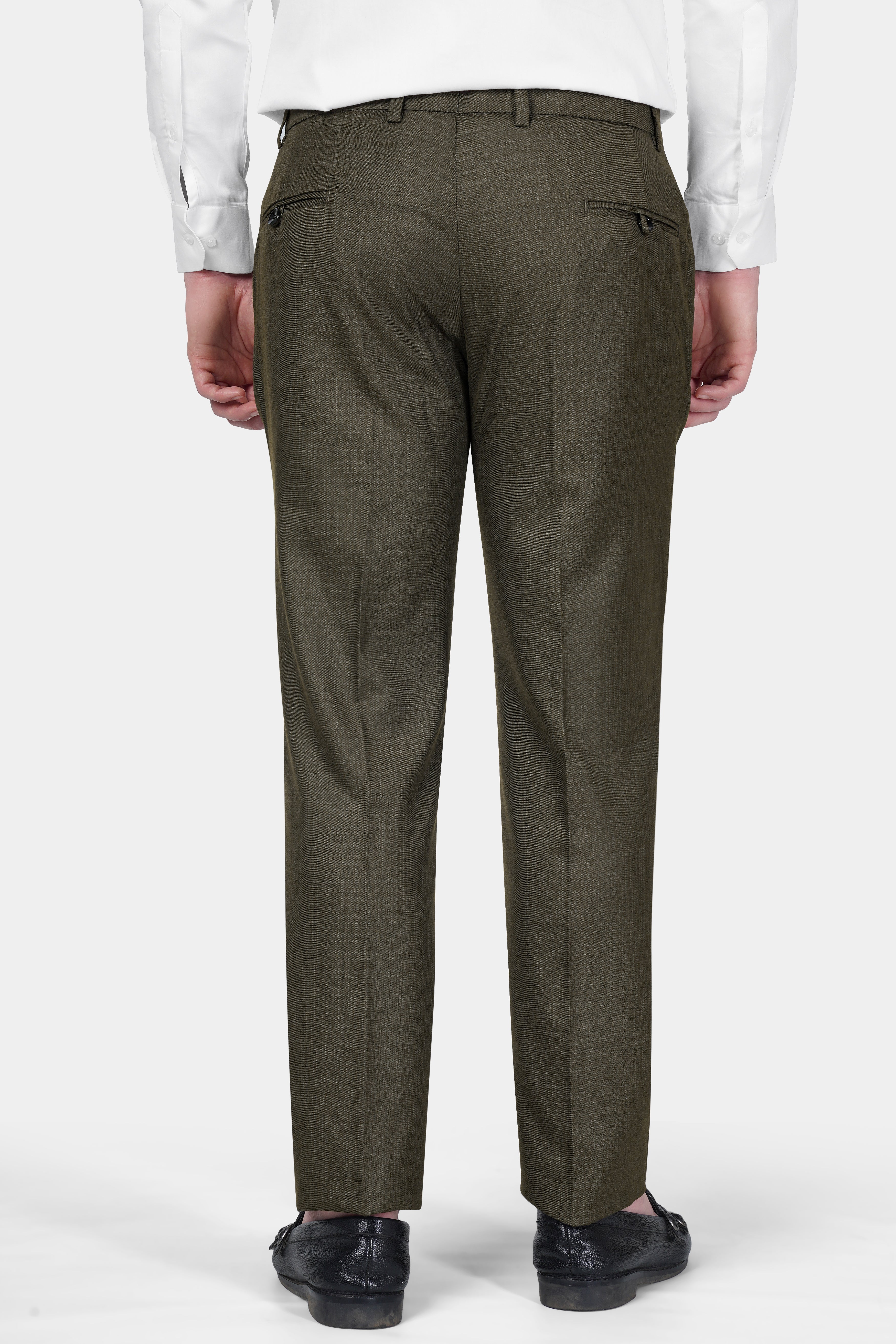 Eclipse Brown Wool Rich Double Breasted Sports Suit - Image 9