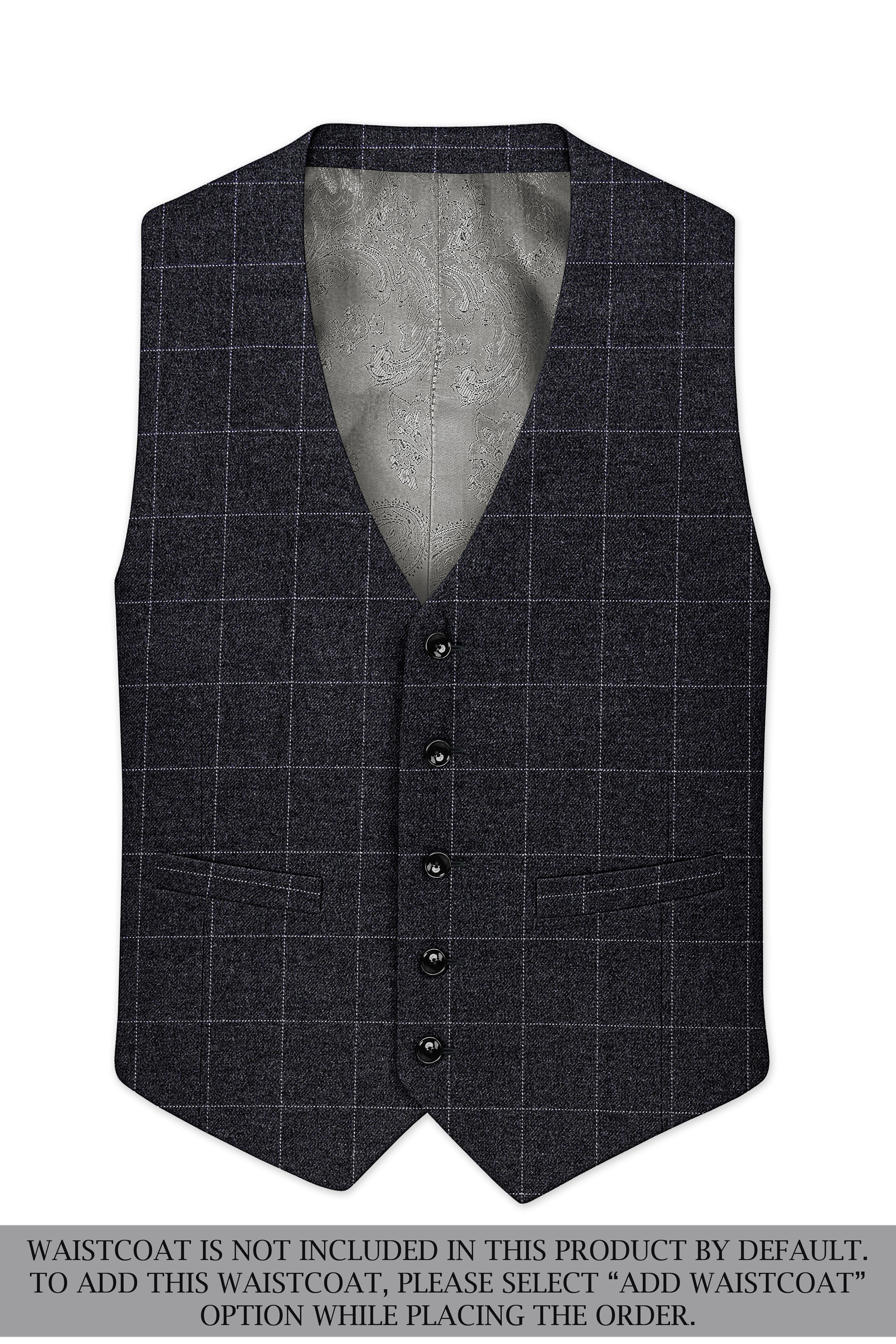 Fenrir-Shark Gray windowpane Tweed Single Breasted Sports Suits - Image 16