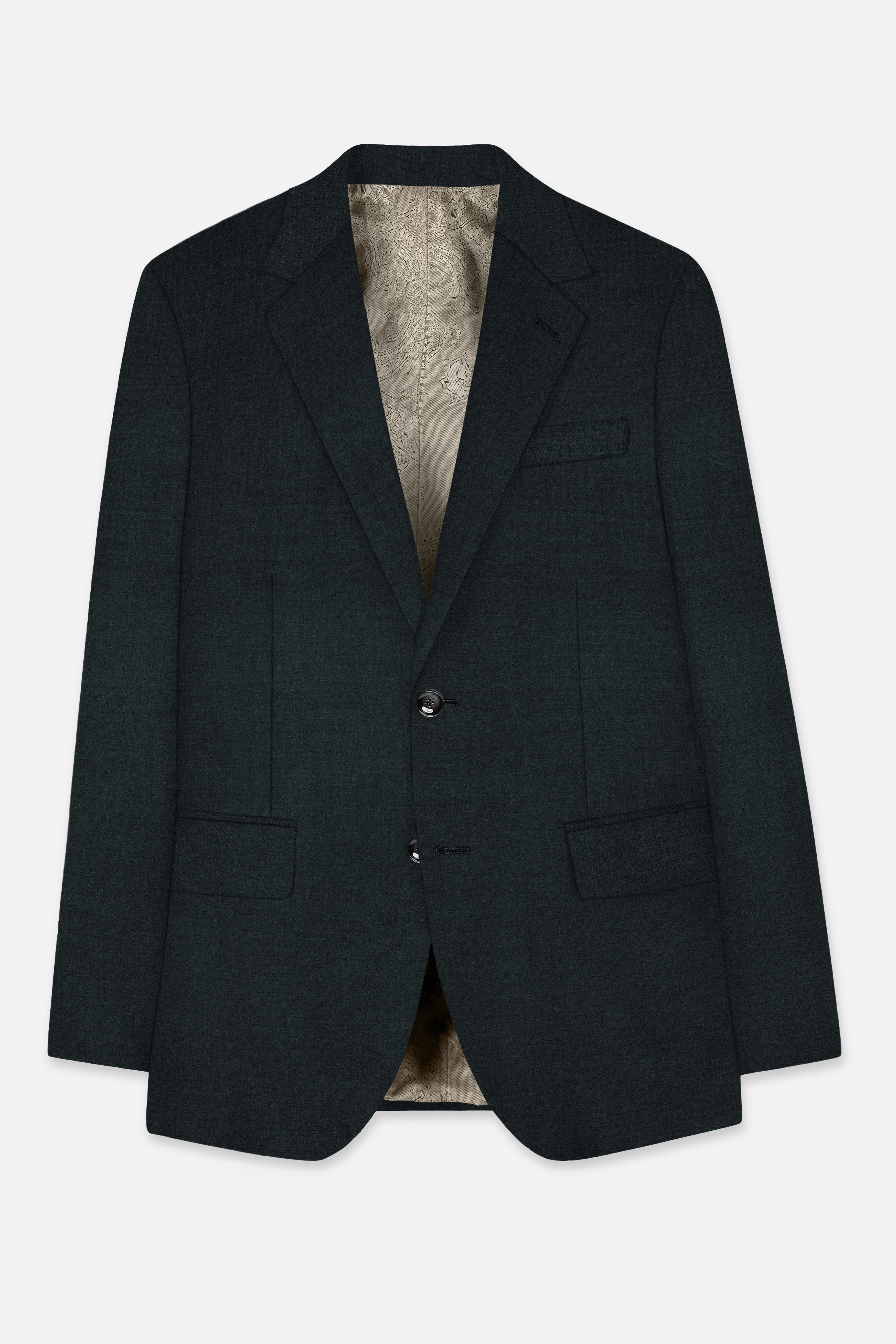 Gable Green Single Breasted Wool Rich Blazer - Image 7