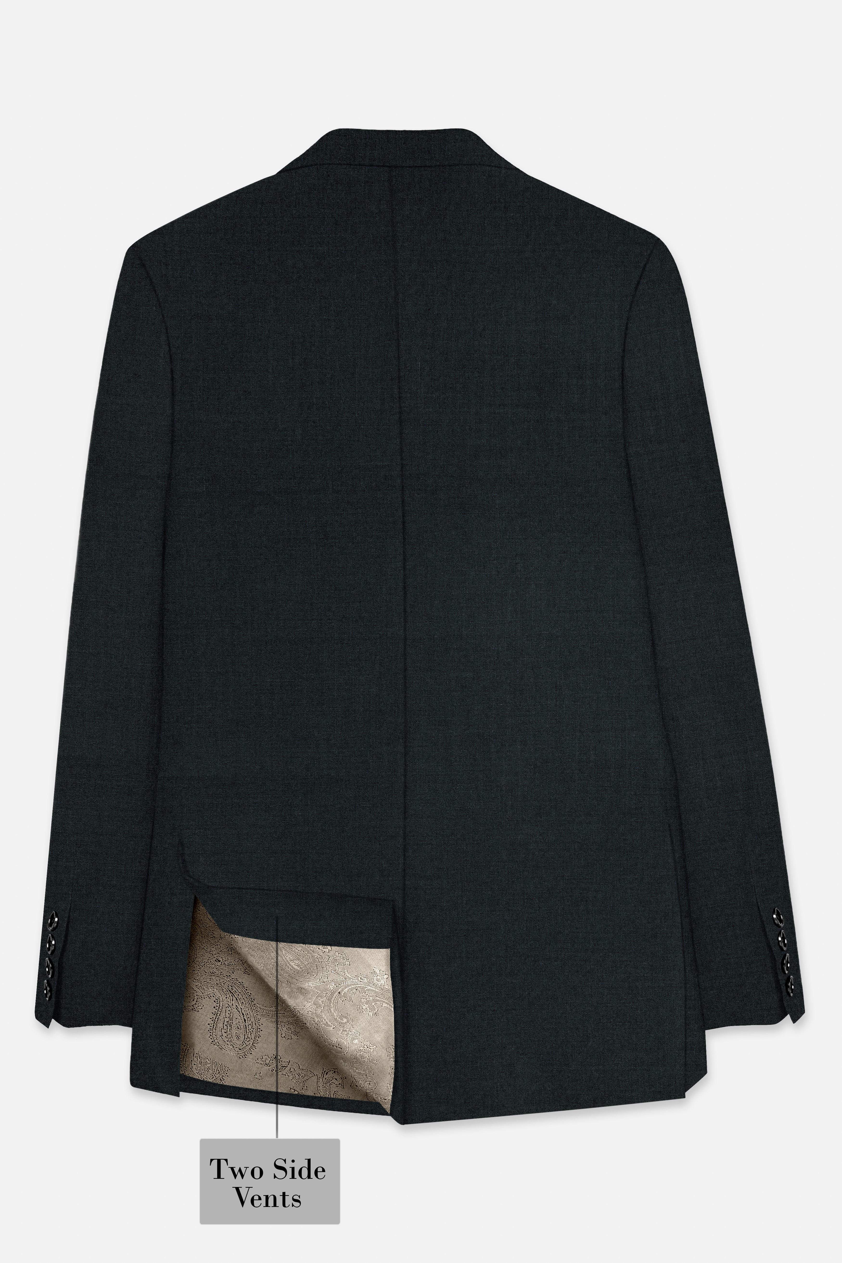 Gable Green Single Breasted Wool Rich Blazer - Image 8