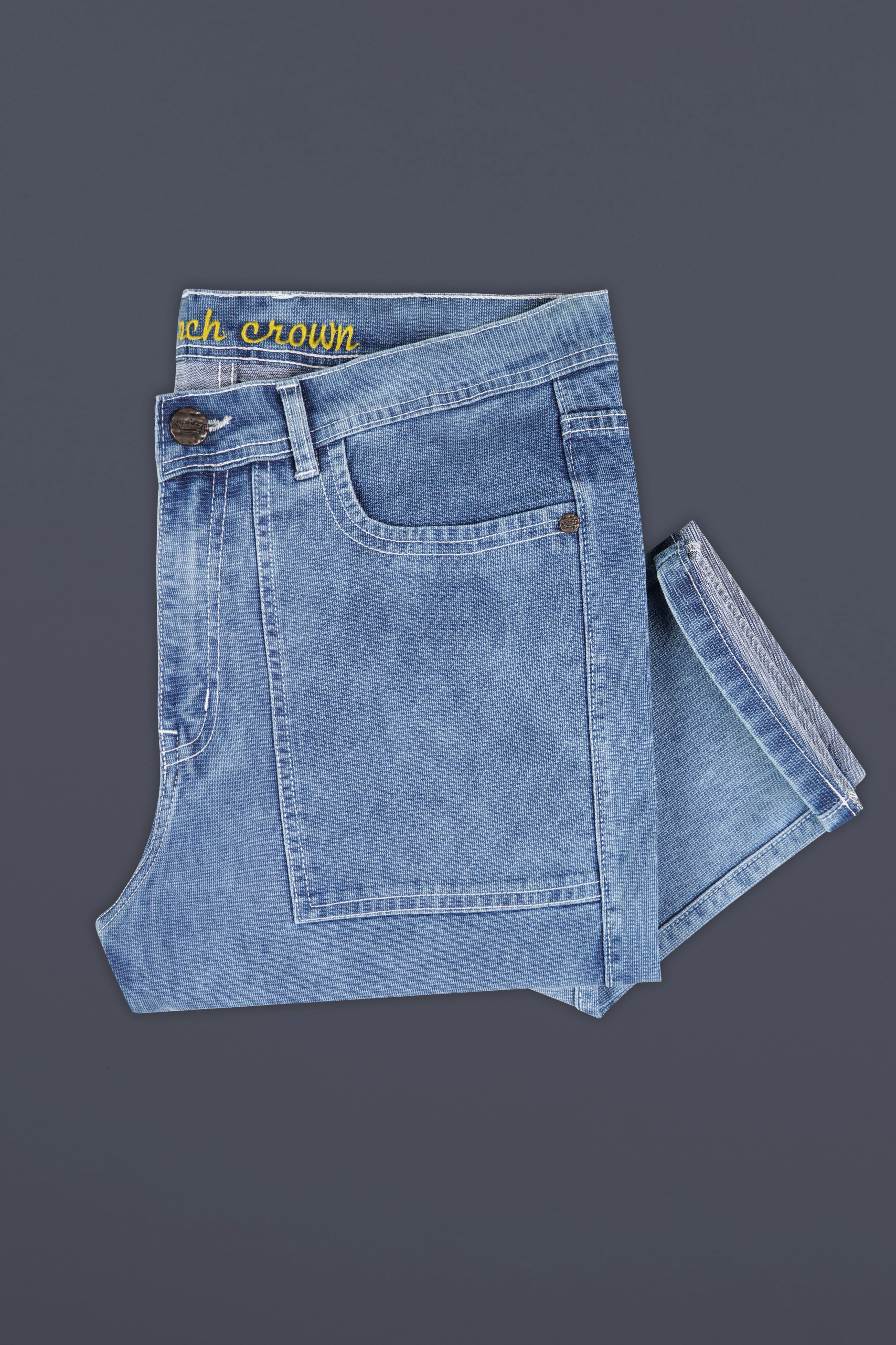 Glacier Blue Rinse Washed Cargo Denim - Image 5