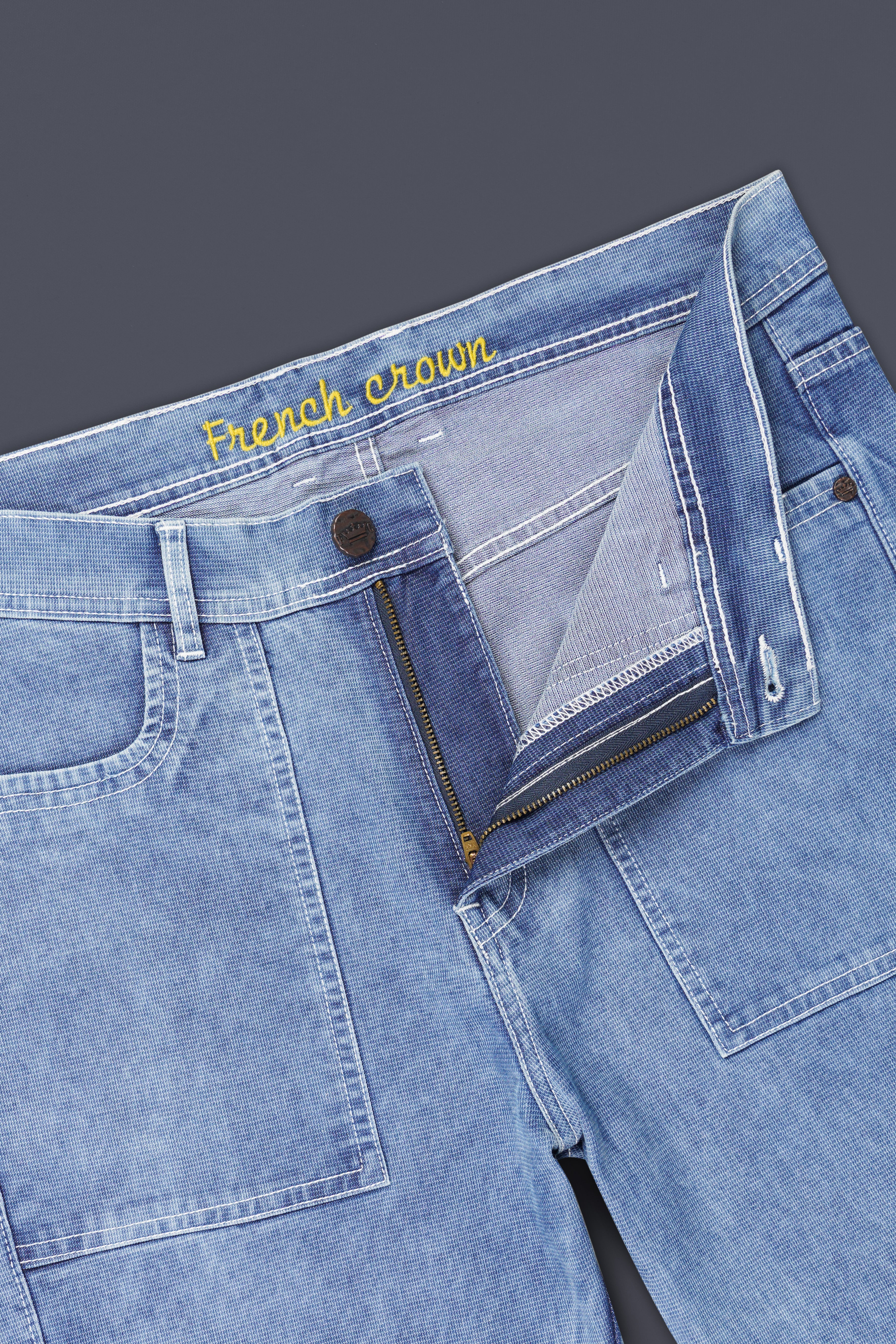 Glacier Blue Rinse Washed Cargo Denim - Image 6