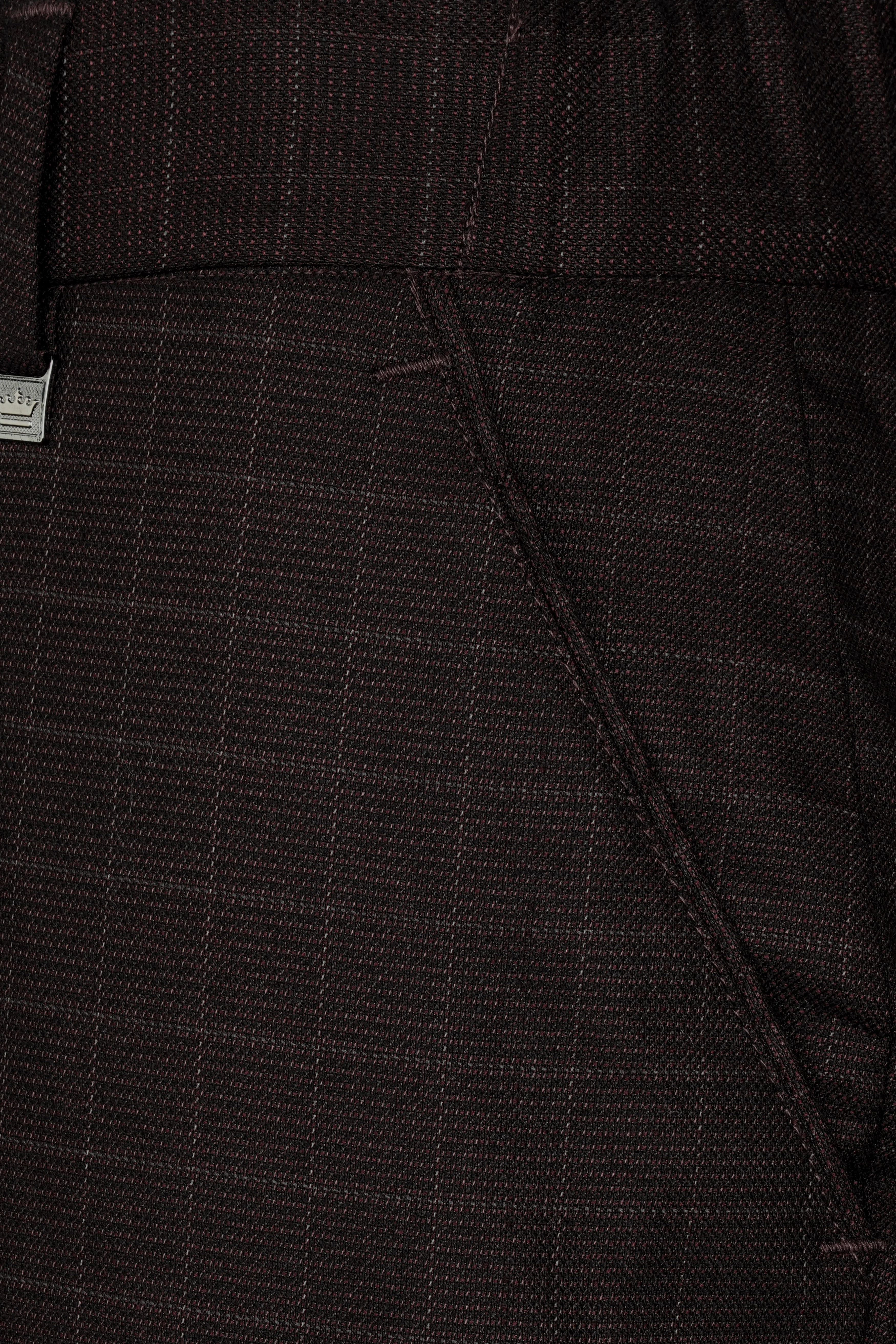 Gondola Brown Checkered and Embroidered Wool Rich Designer Suit - Image 13