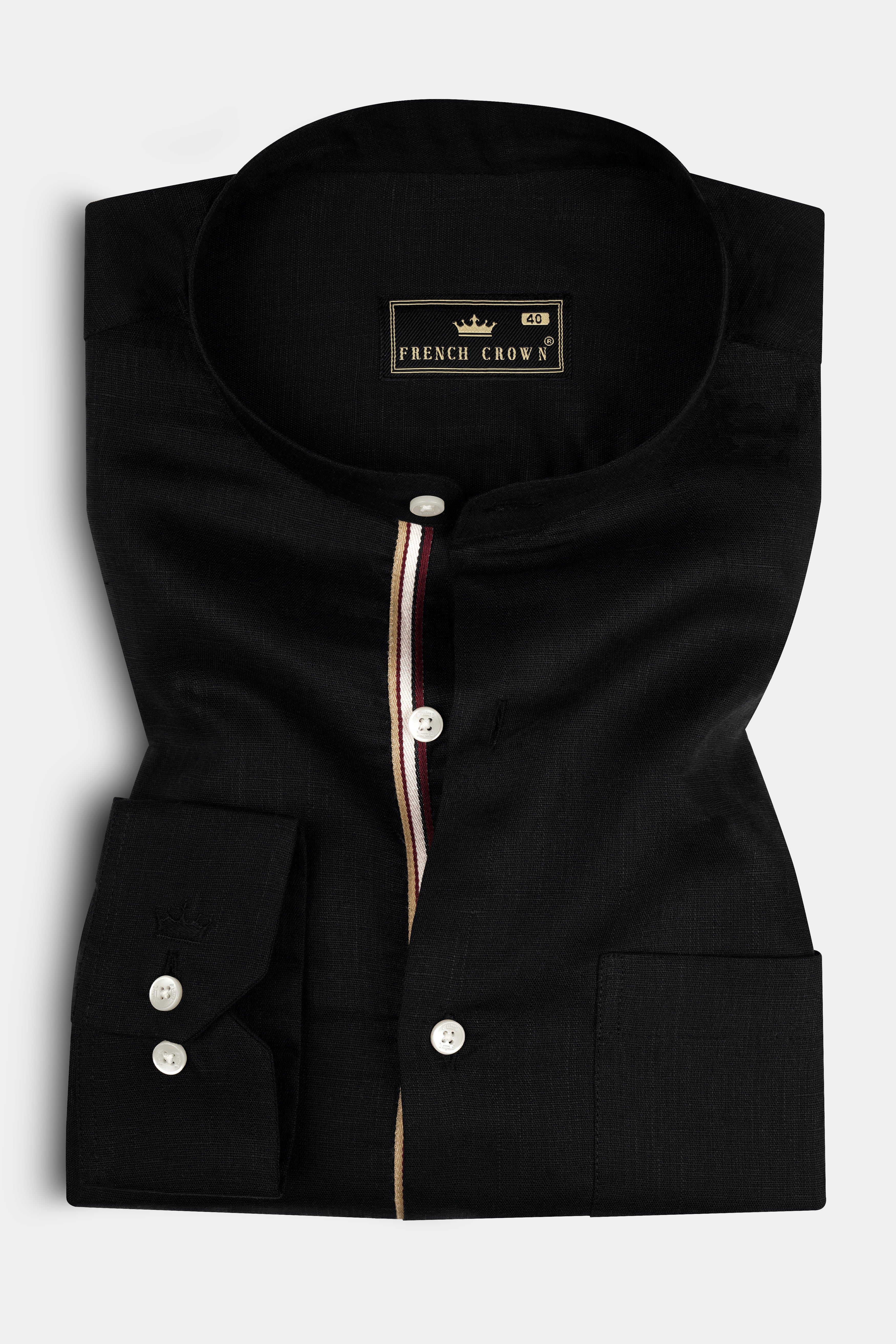 Grease Black Luxurious Linen SHIRT - Image 3