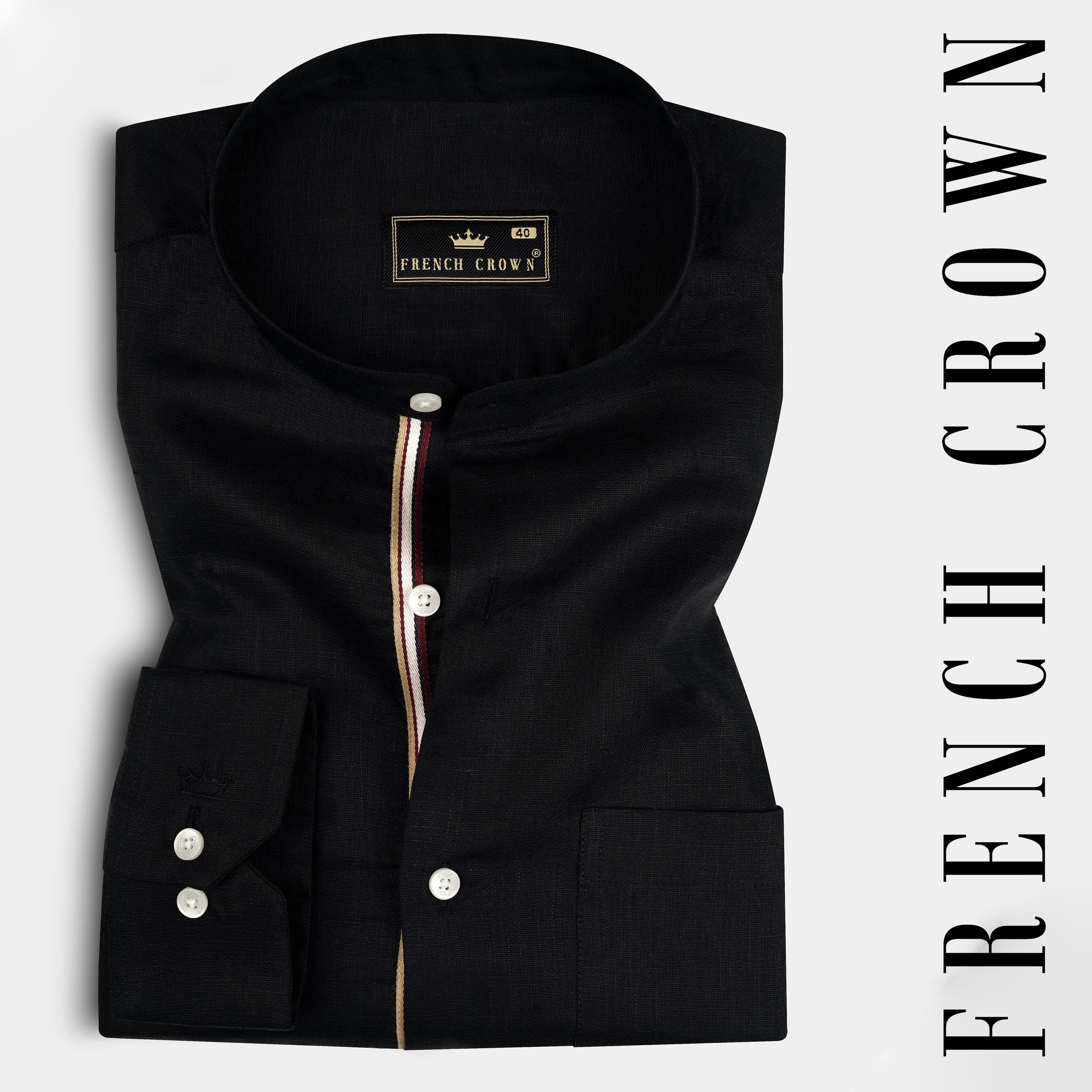 Grease Black Luxurious Linen SHIRT - Image 7