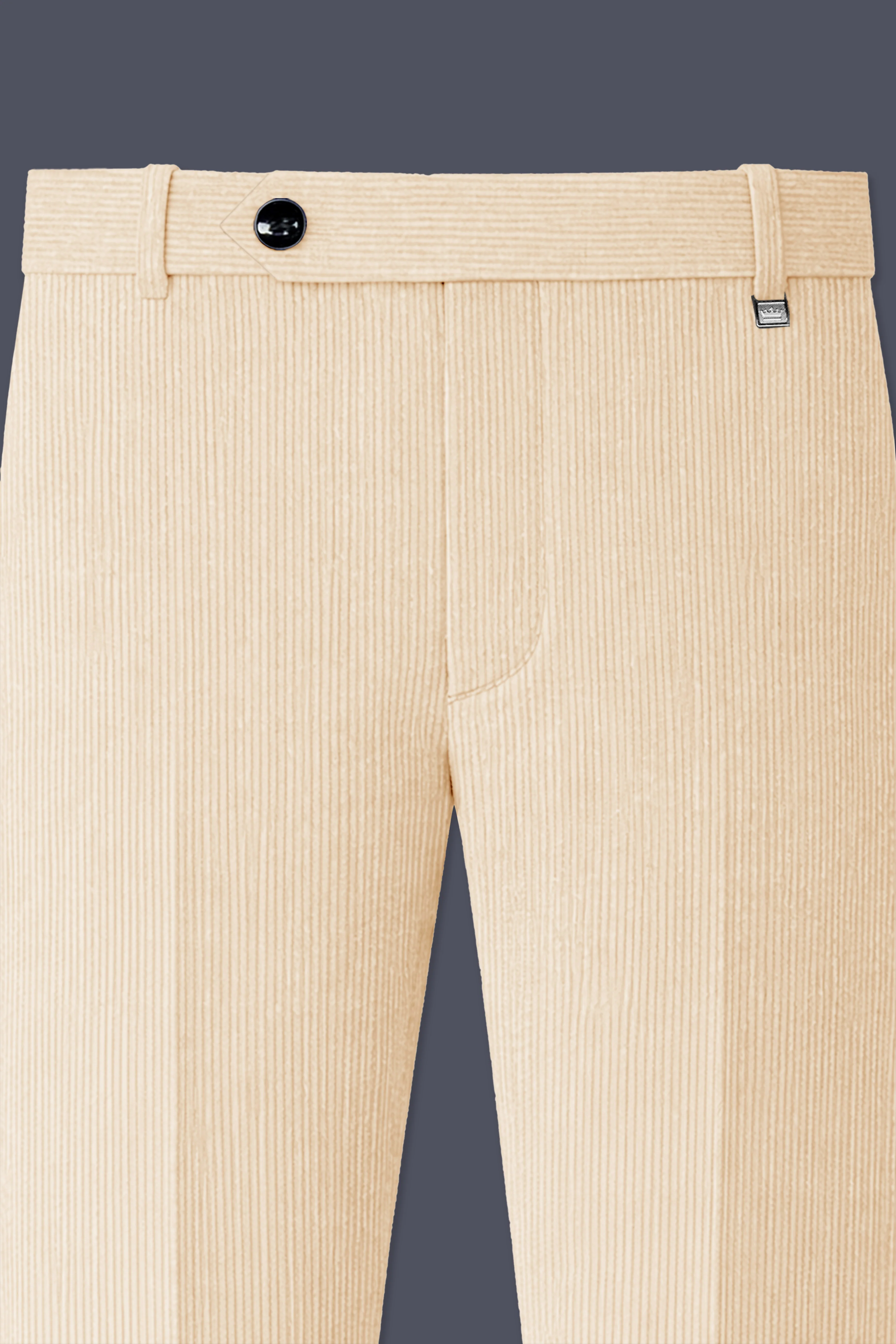 Hispanoro-Spanish Cream Corduroy Single Breasted Sports Suit - Image 12