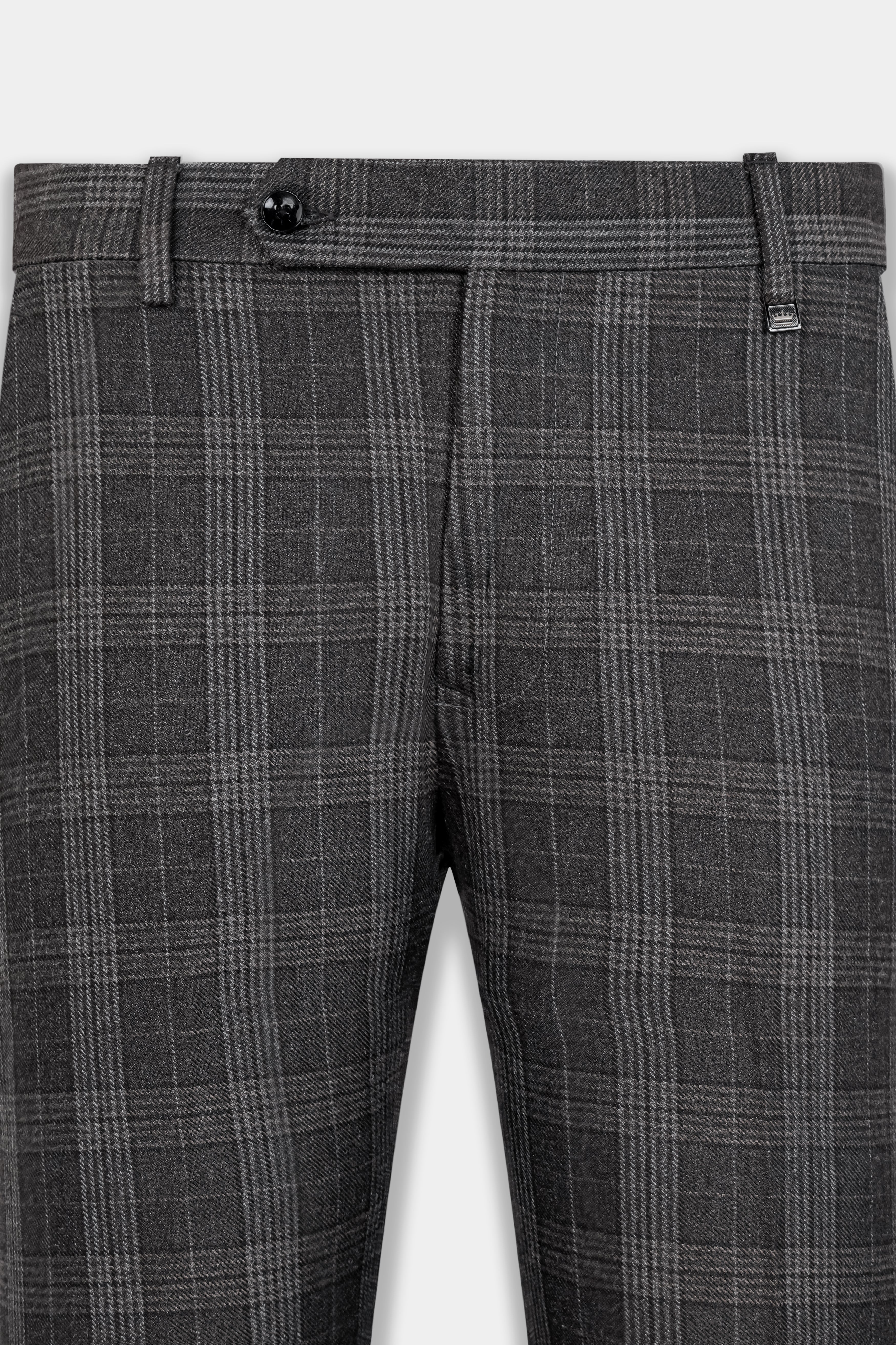 Iridium Gray Plaid Tweed Double Breasted Sports Suit - Image 13