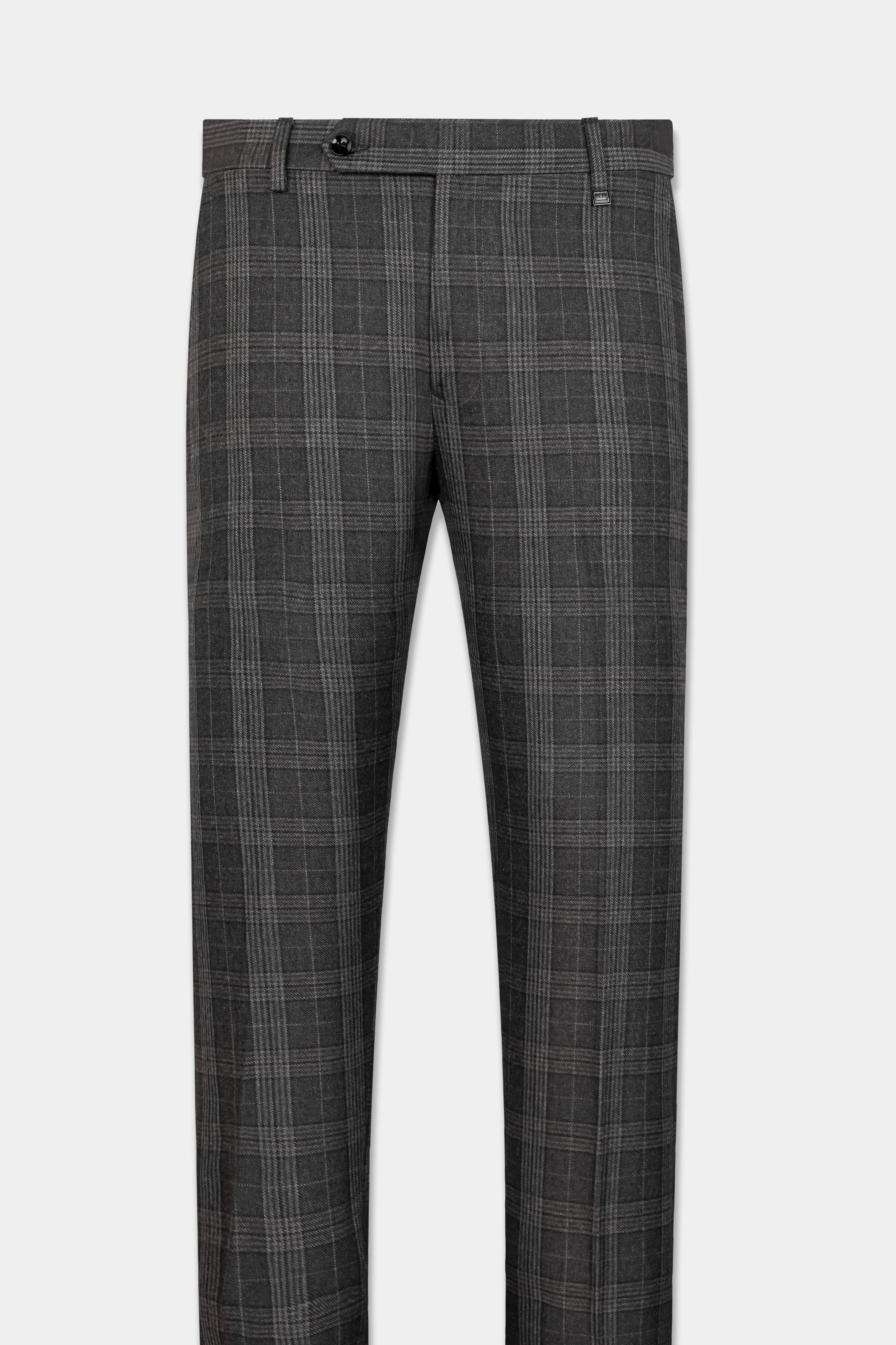 Iridium Gray Plaid Tweed Double Breasted Sports Suit - Image 15