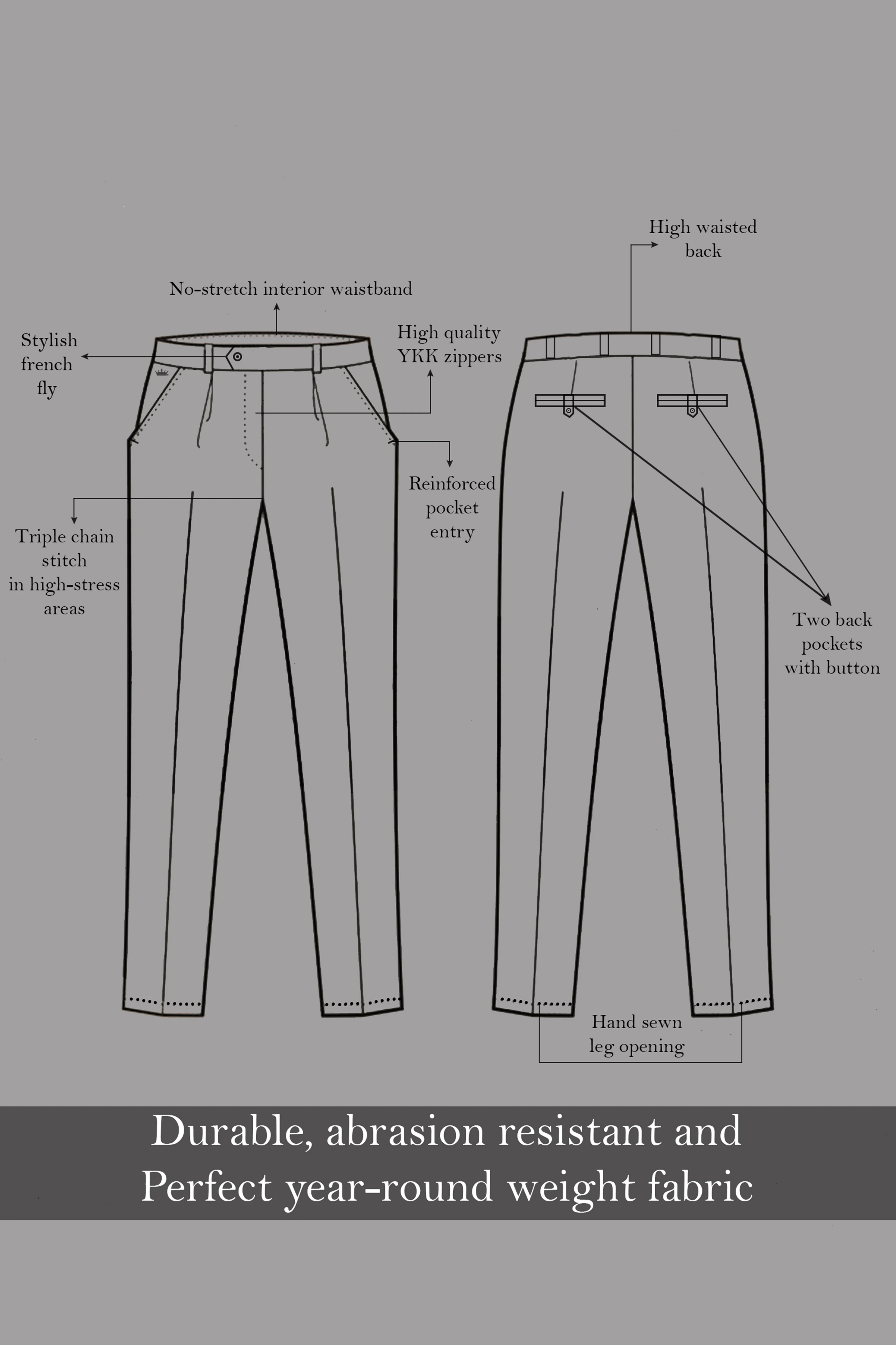 Iridium Gray Plaid Tweed Double Breasted Sports Suit - Image 20