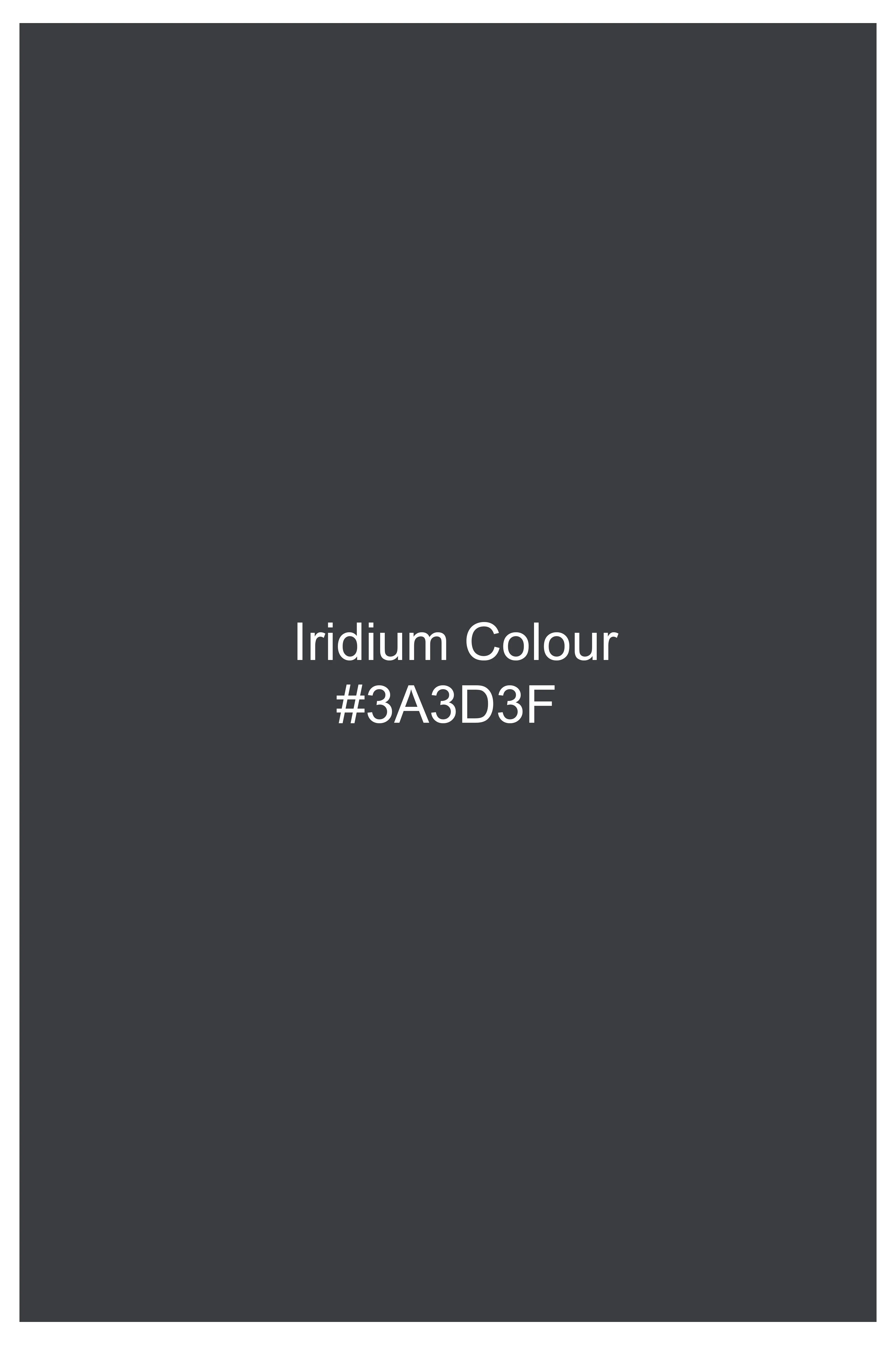 Iridium Gray Subtle Checkered Wool Rich Cross Placket Bandhgala Suit - Image 17