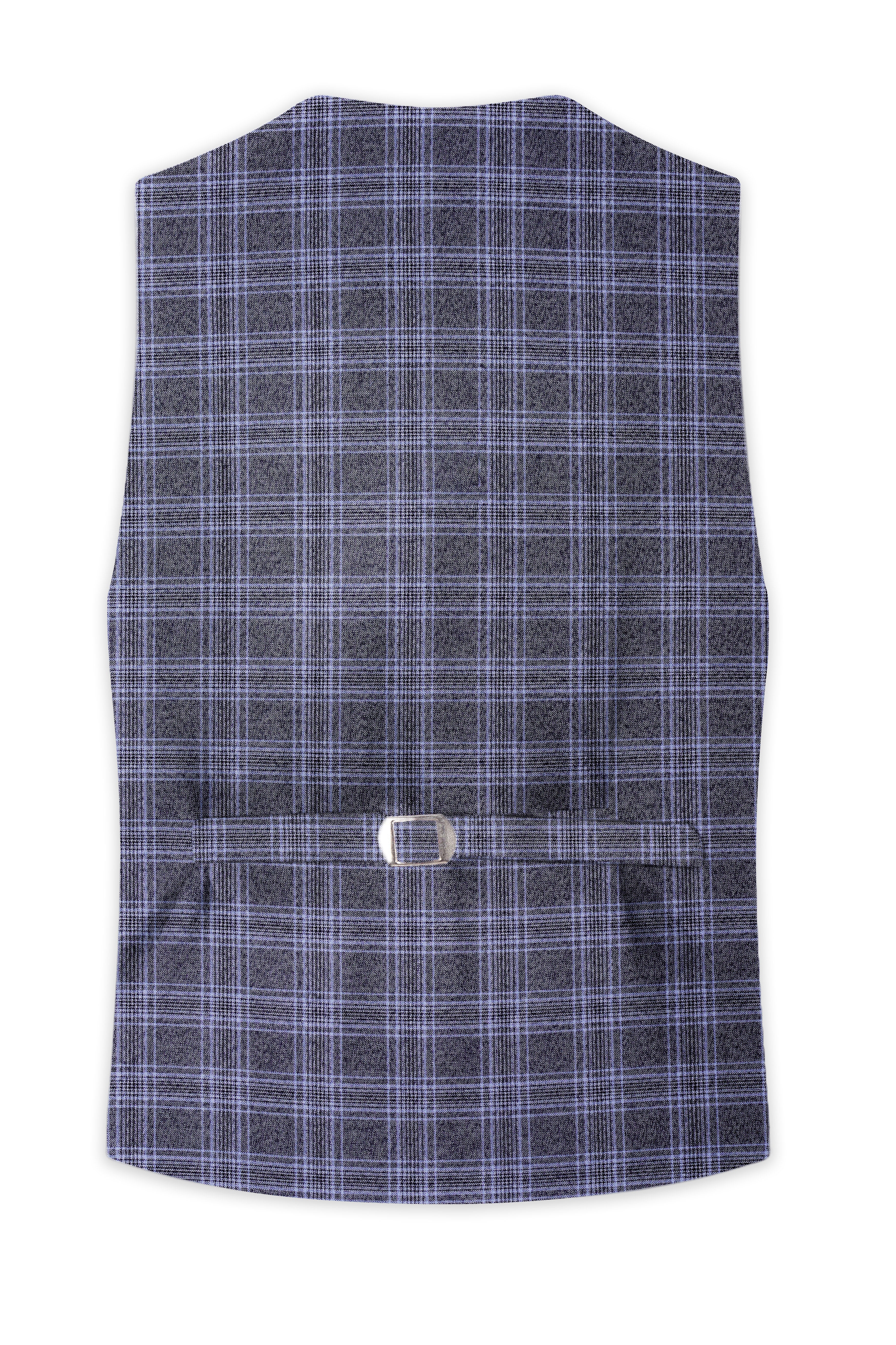 Ironside and Casper Gray Plaid Wool Rich Waistcoat - Image 4
