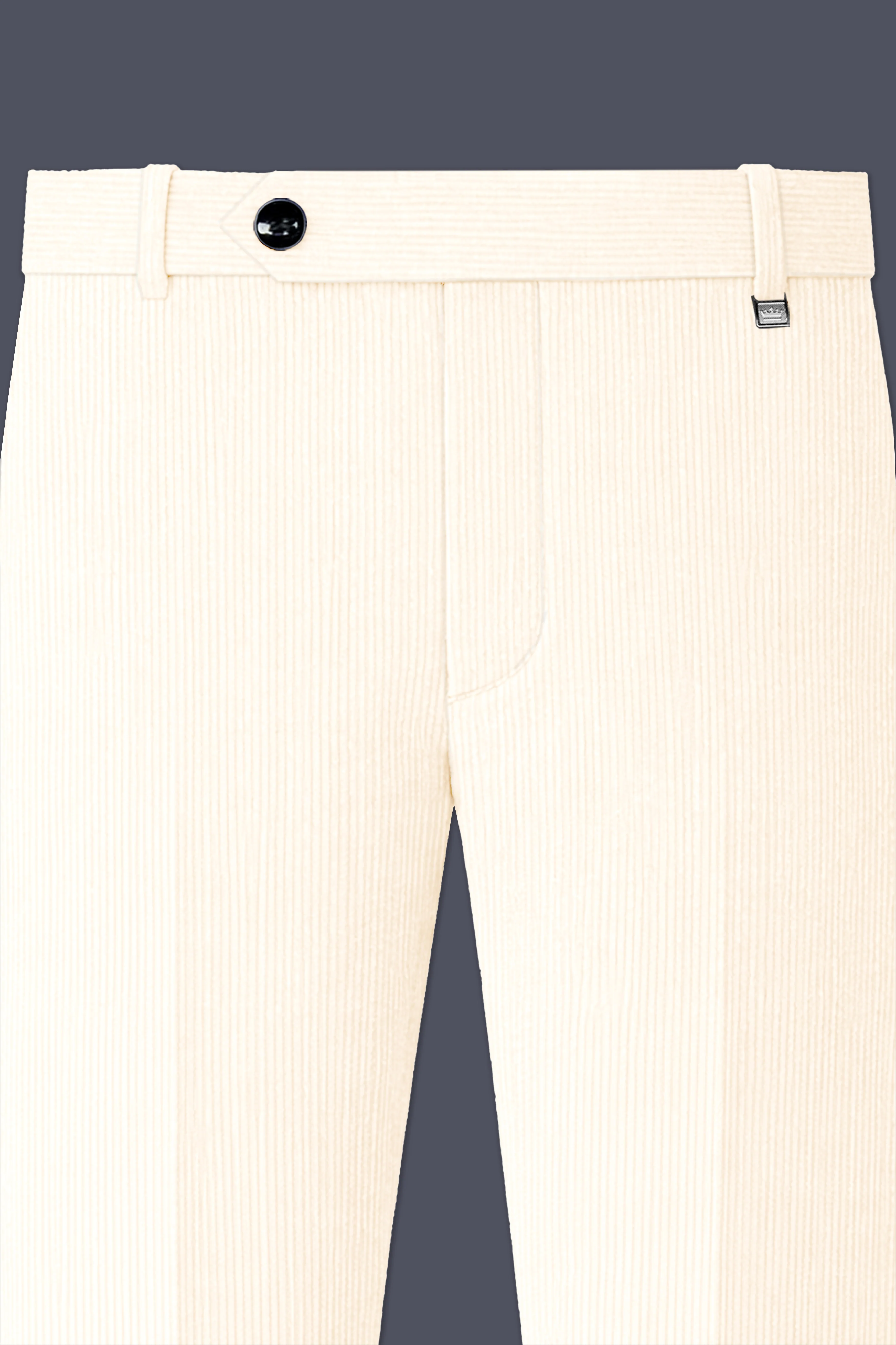 Ivoro-Swizzle Cream Corduroy Single Breasted Sports Suit - Image 12