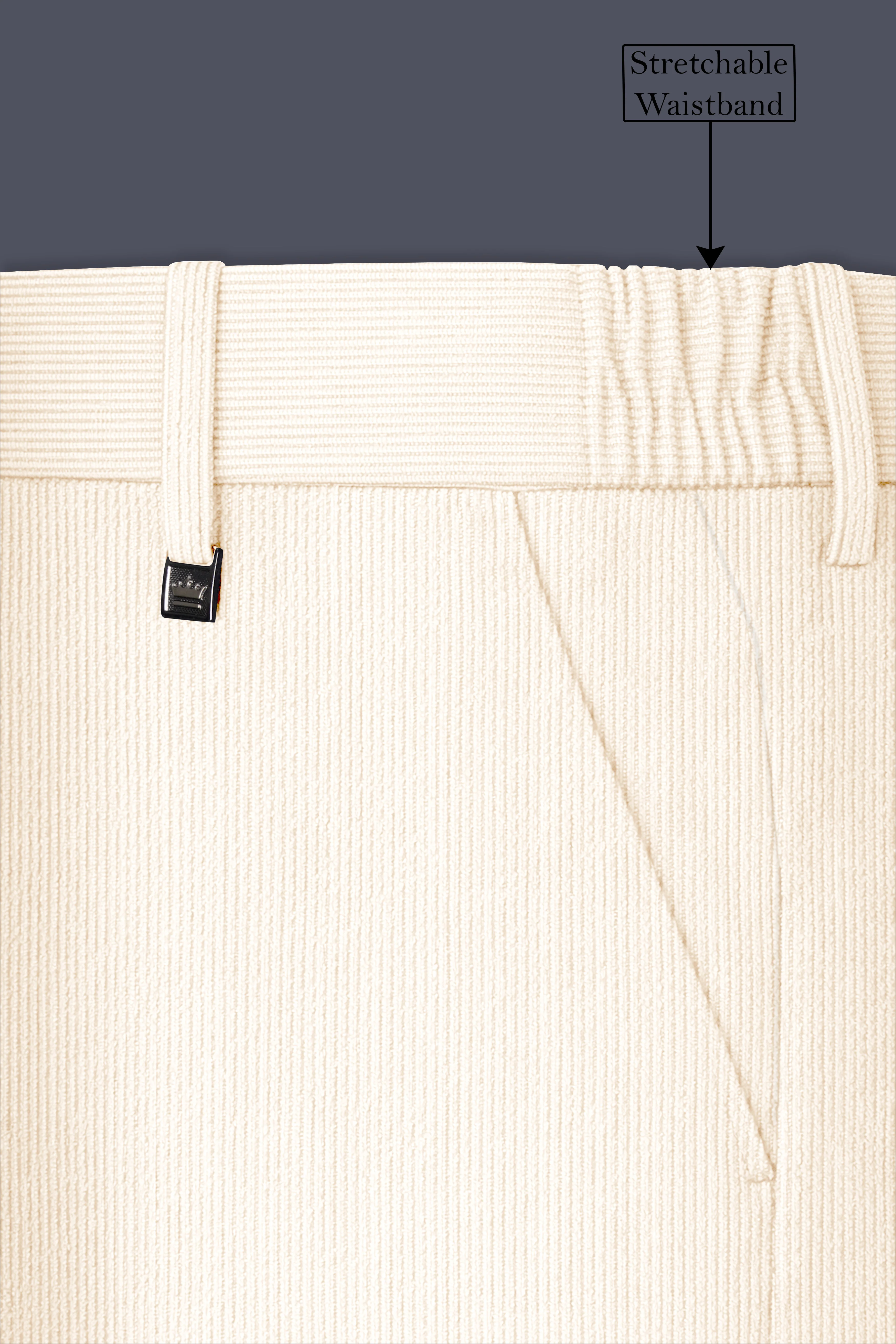 Ivoro-Swizzle Cream Corduroy Single Breasted Sports Suit - Image 15