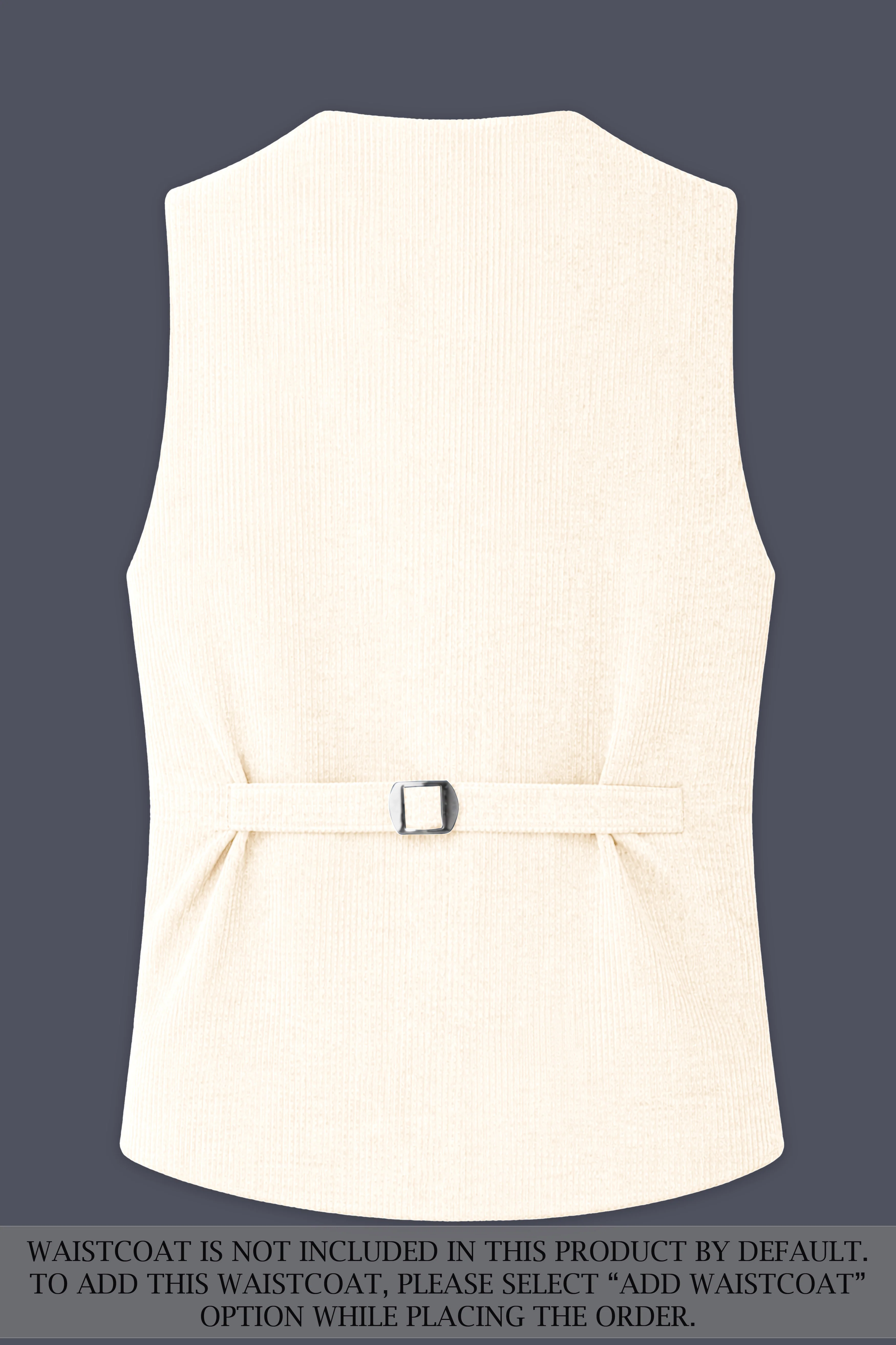 Ivoro-Swizzle Cream Corduroy Single Breasted Sports Suit - Image 17