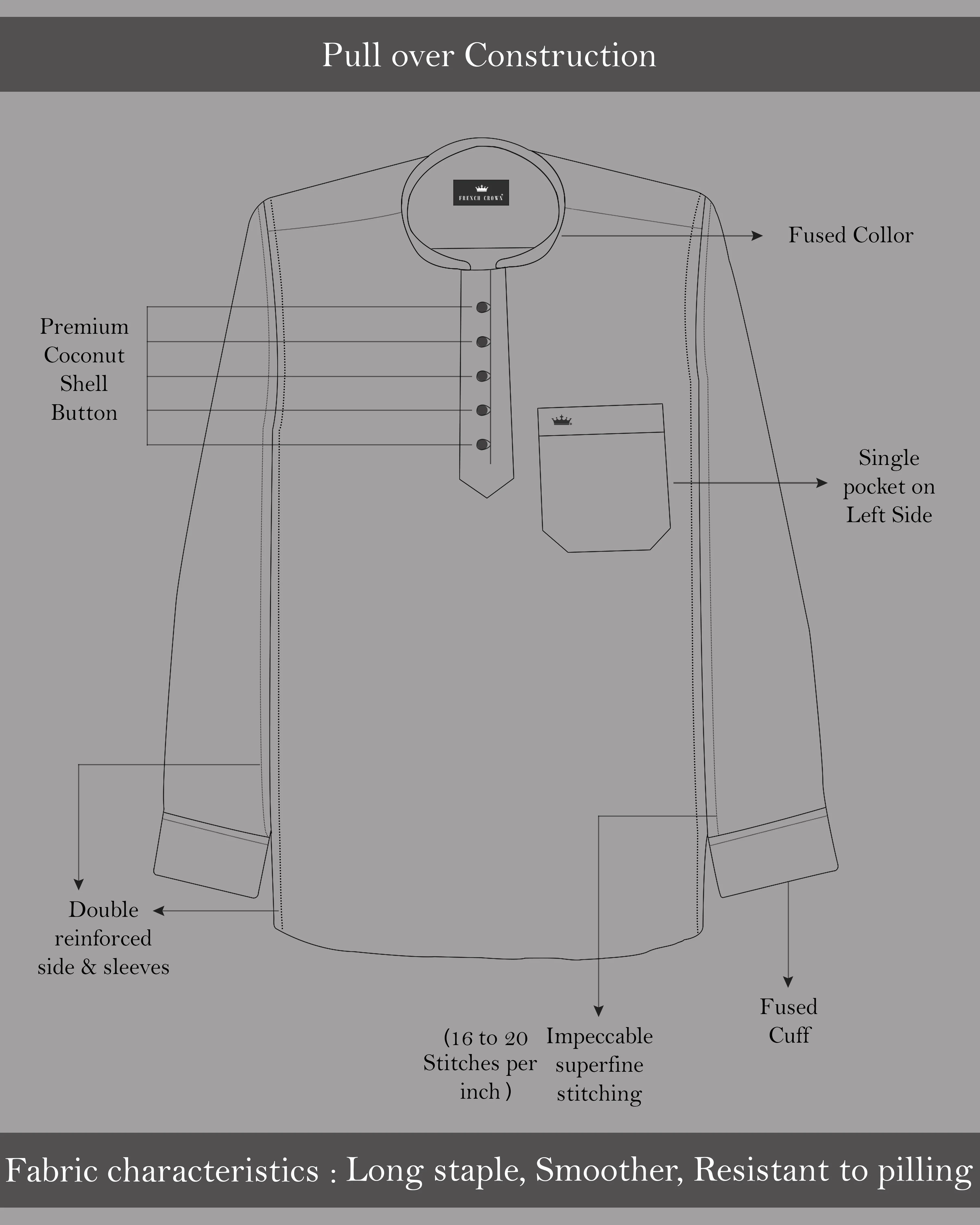 Jade Black Indian Kurta Style Luxurious Linen Shirt - Image 12