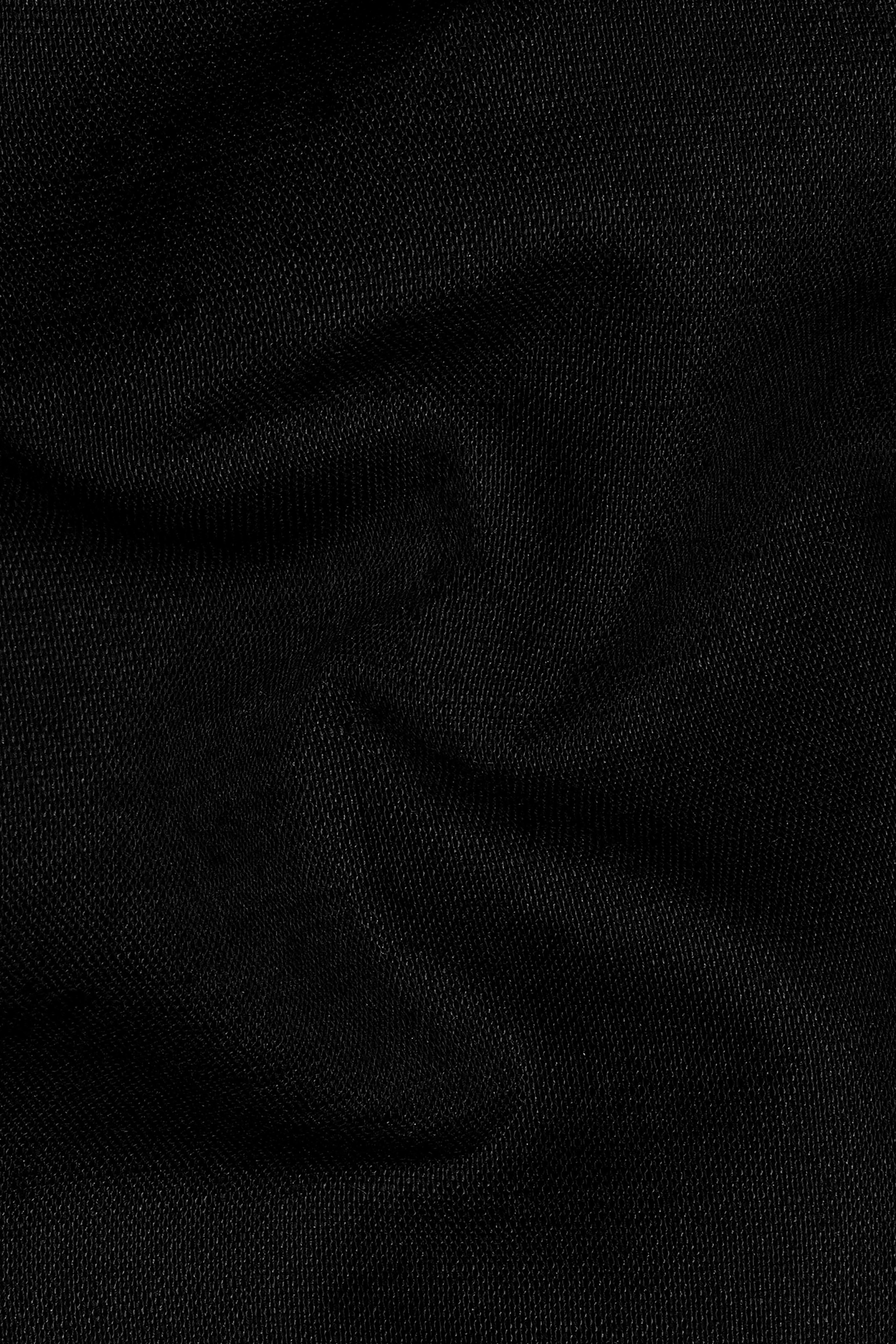 Jade Black Indian Kurta Style Luxurious Linen Shirt - Image 3