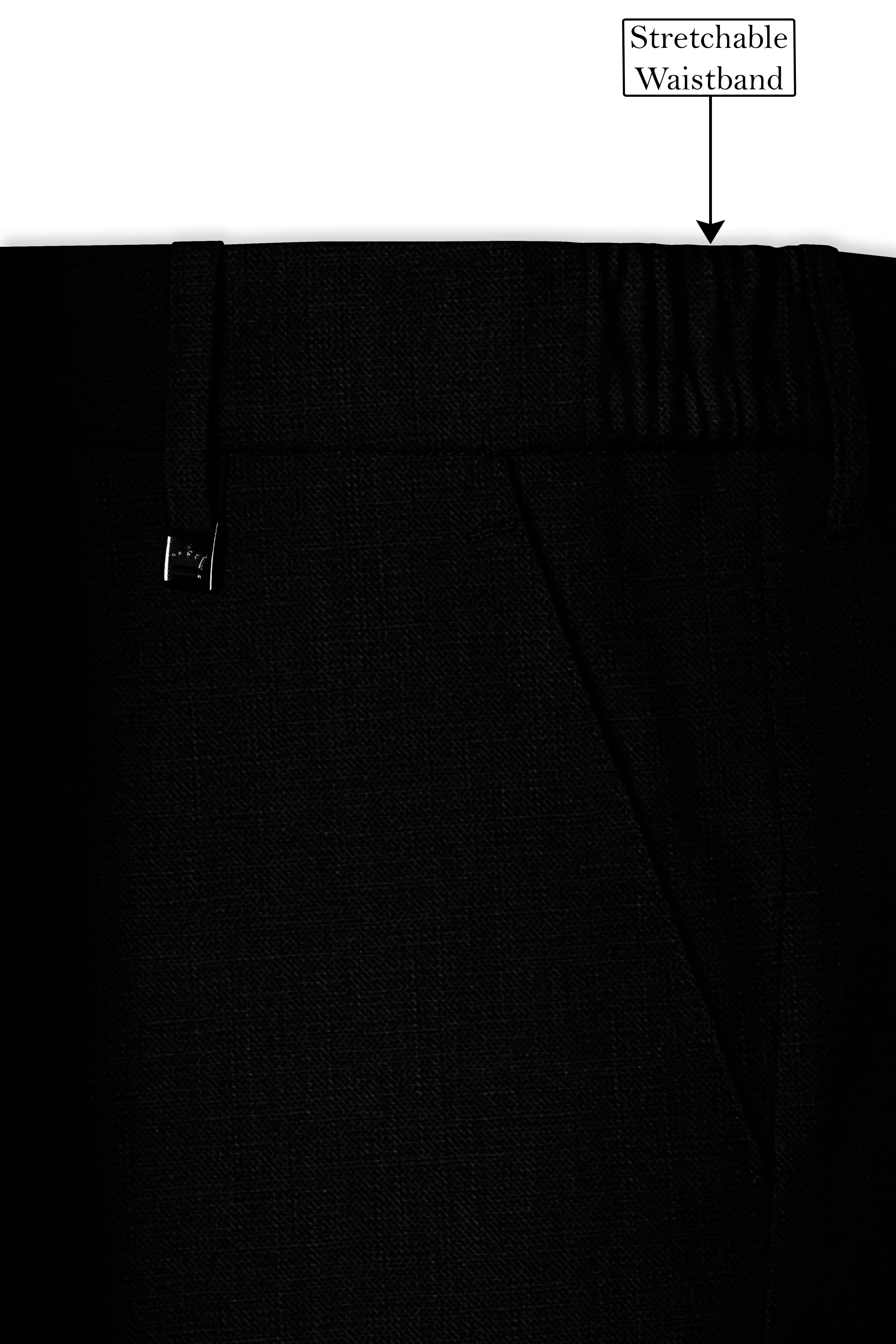 Jade Black Luxurious Linen Pant - Image 7