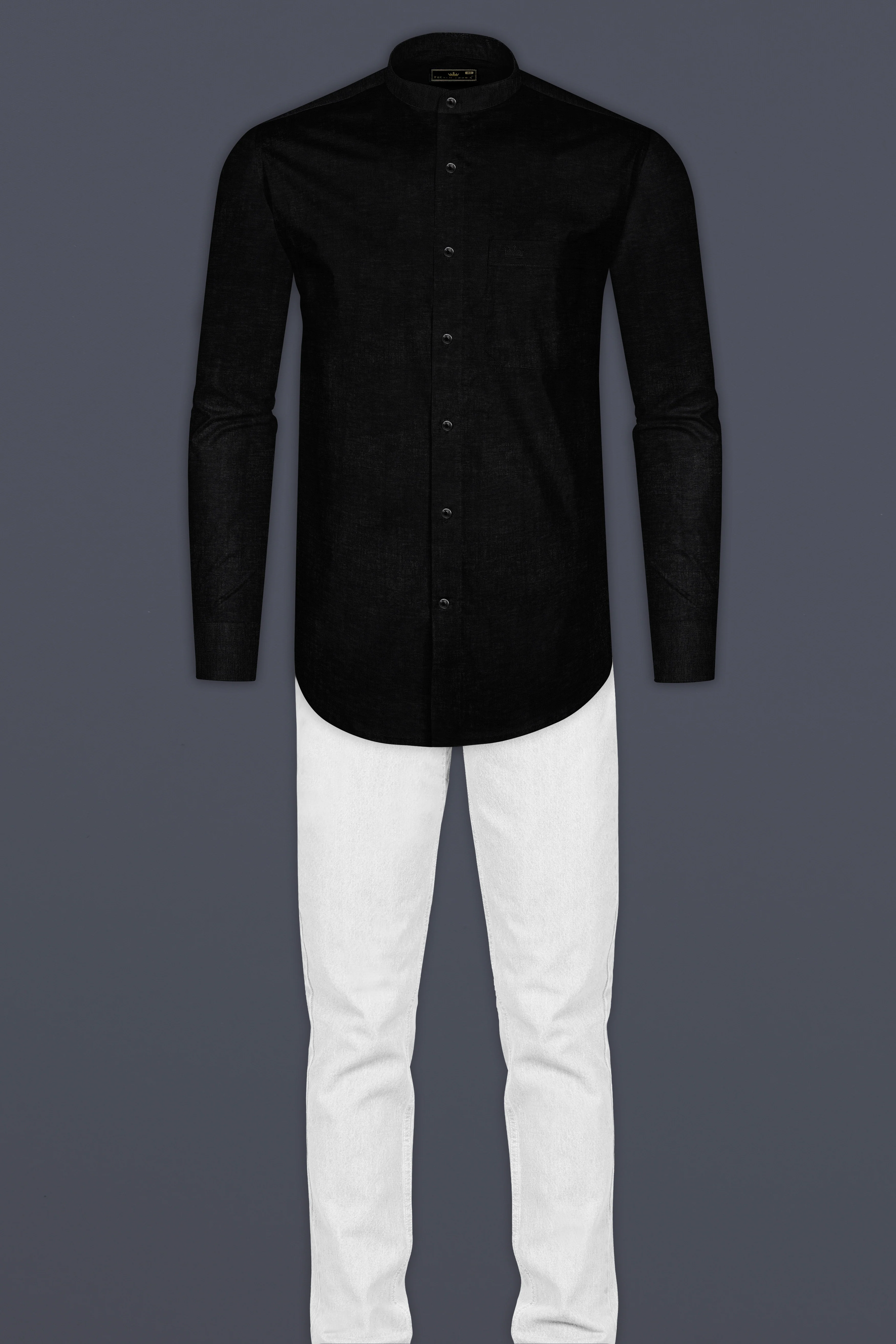 Jade Black Luxurious Linen Shirt - Image 6