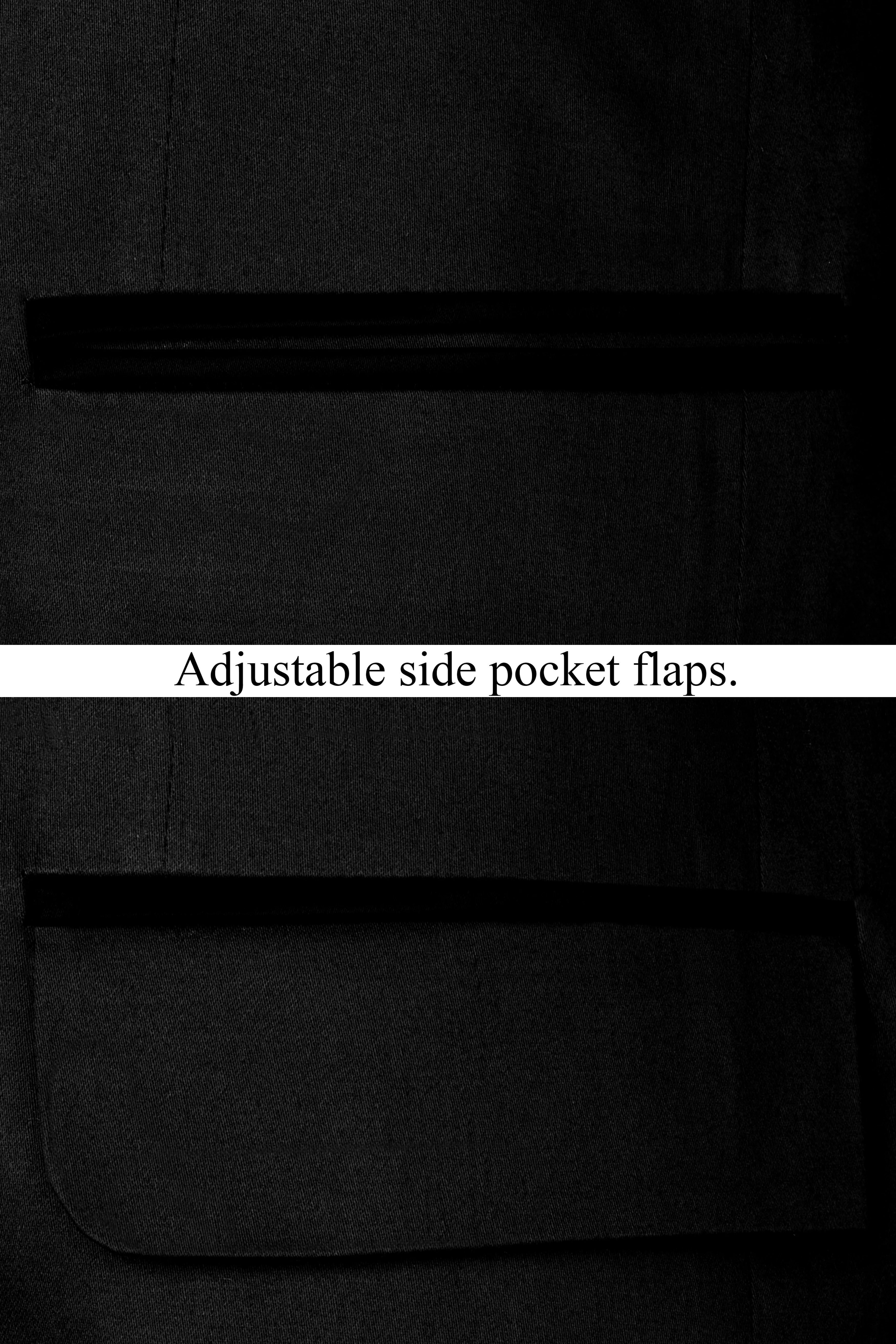 Jade Black Stretchable Premium Cotton Tuxedo traveler Blazer - Image 5