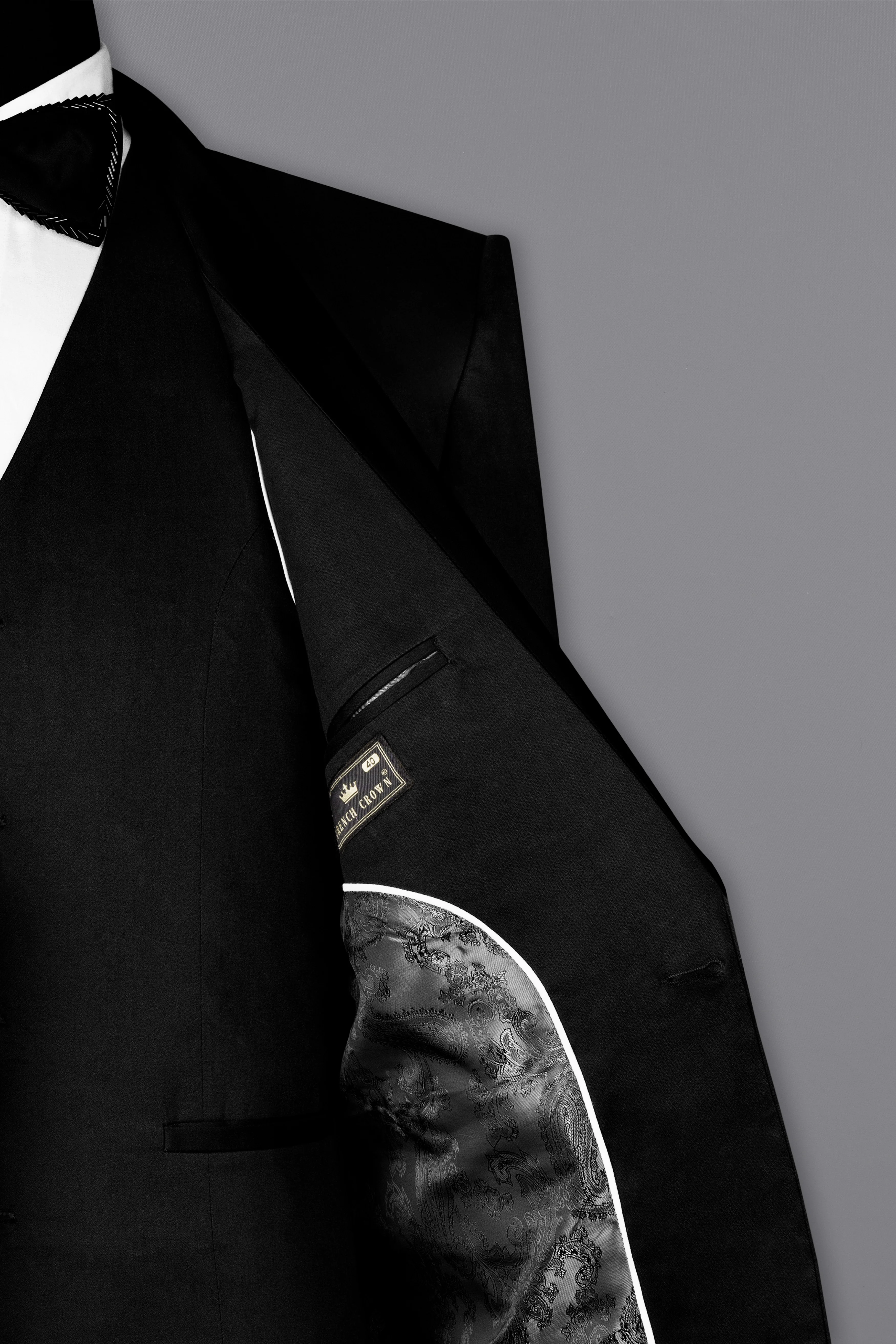 Jade Black Stretchable Premium Cotton Tuxedo traveler Blazer - Image 7