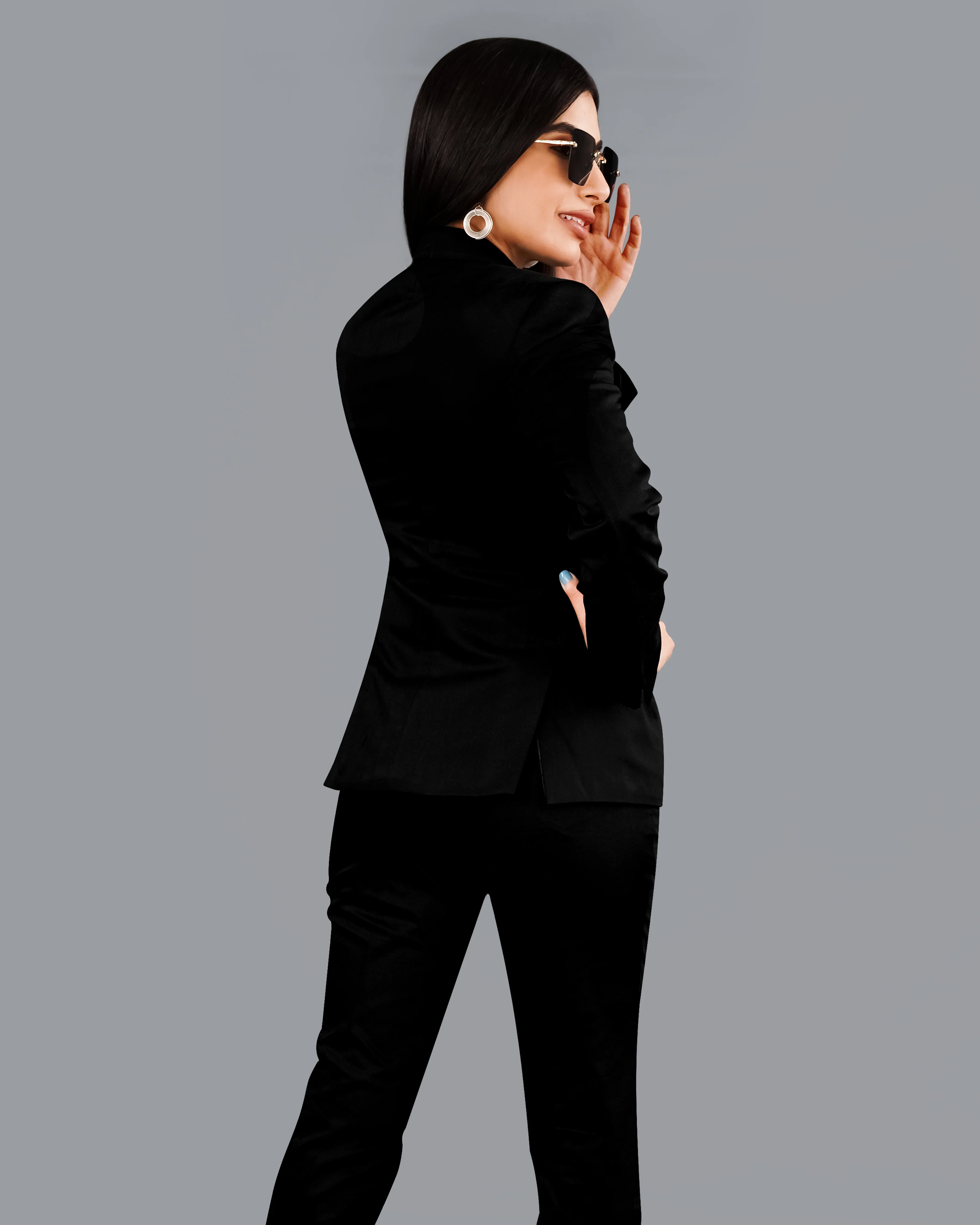 Jade Black Premium Cotton Women's Suit - Image 11